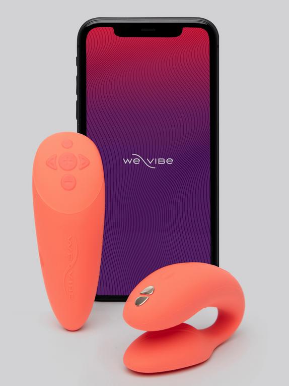 We-Vibe Chorus Orange App and Remote Controlled Rechargeable Couple's Vibrator, Orange, hi-res