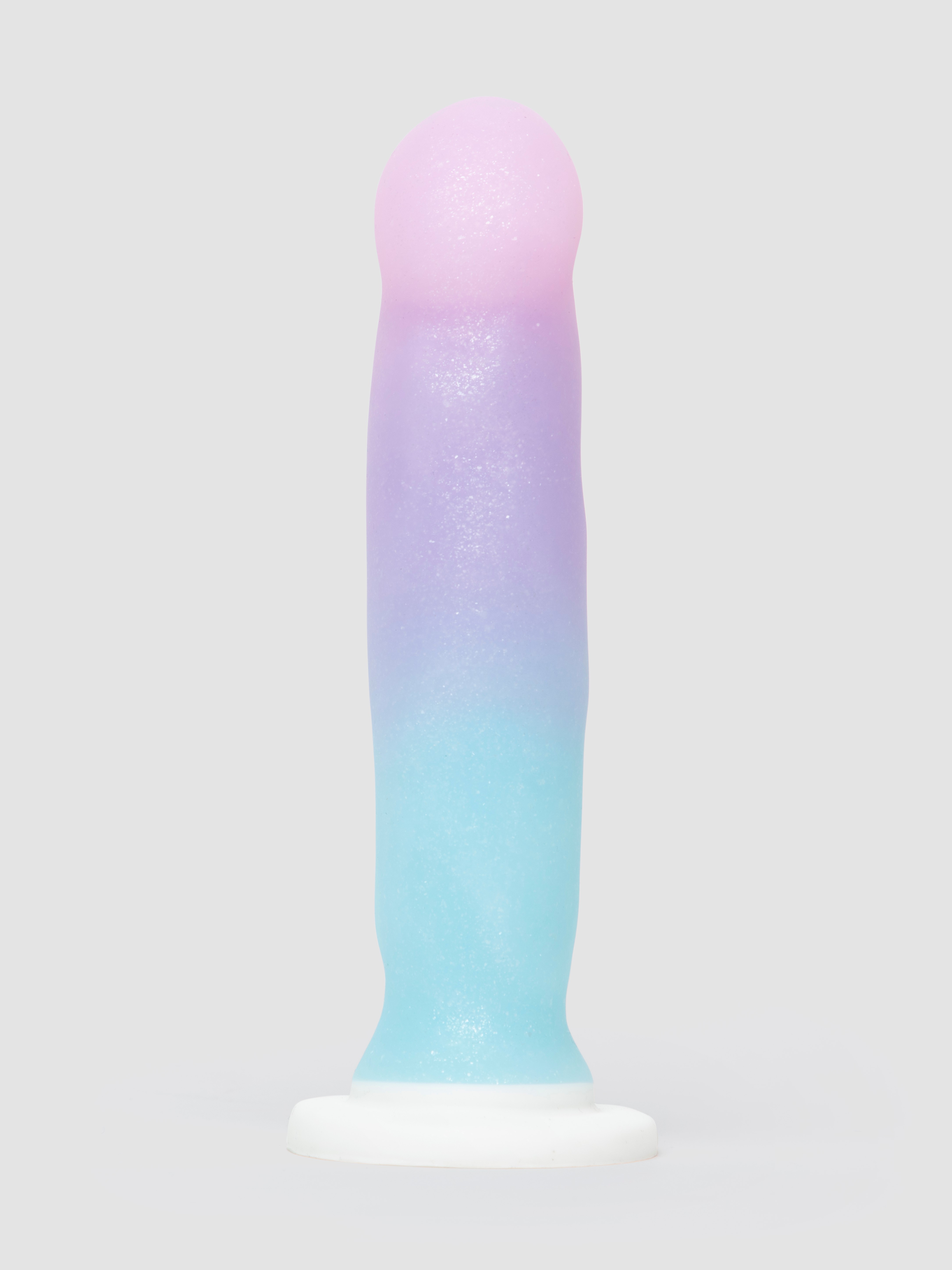 Blush Avant Silicone Ombre Glitter Dildo 6.5 Inch, Purple, hi-res