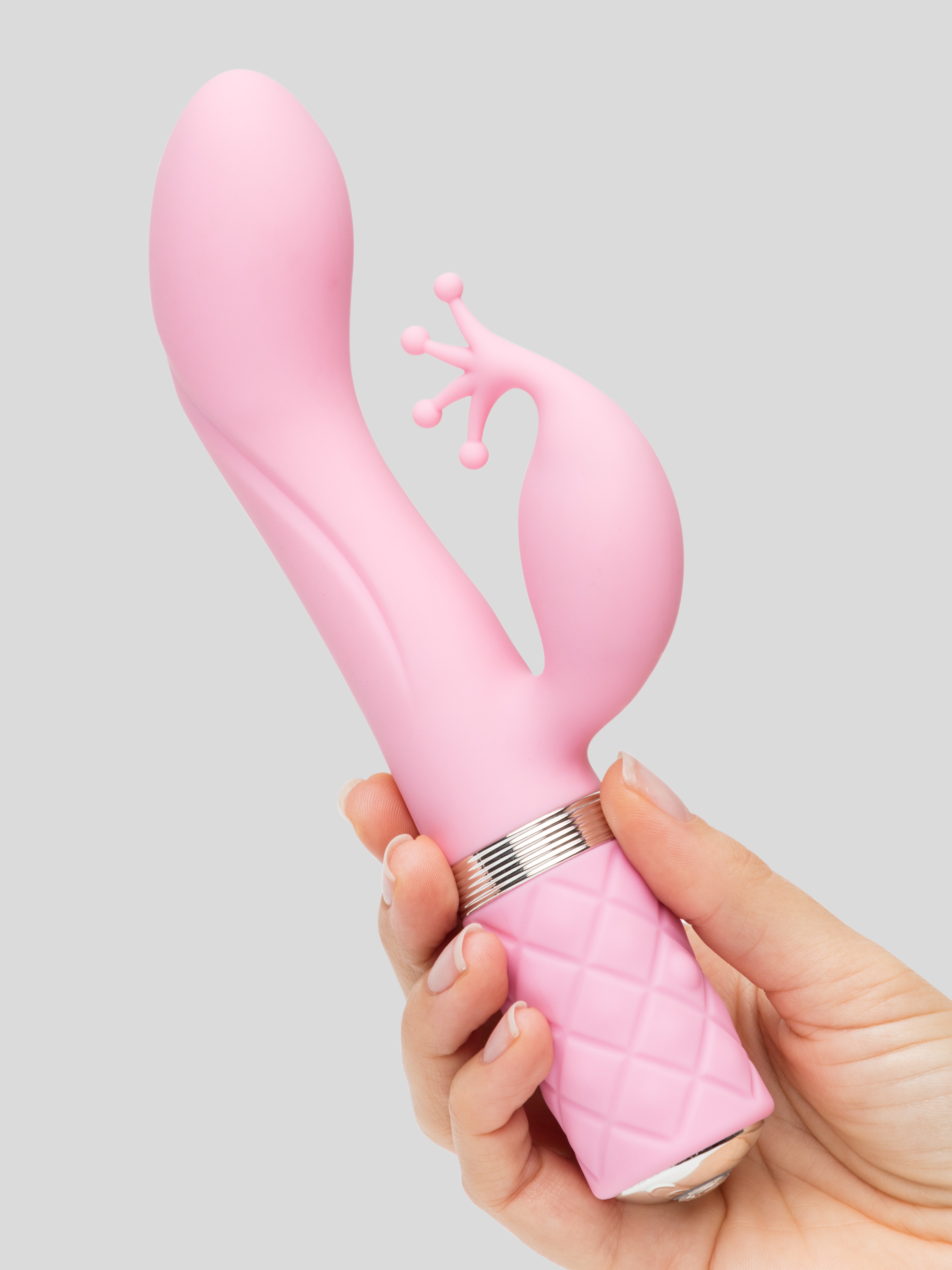 Pillow Talk Kinky Rechargeable Rabbit Vibrator, Pink, hi-res