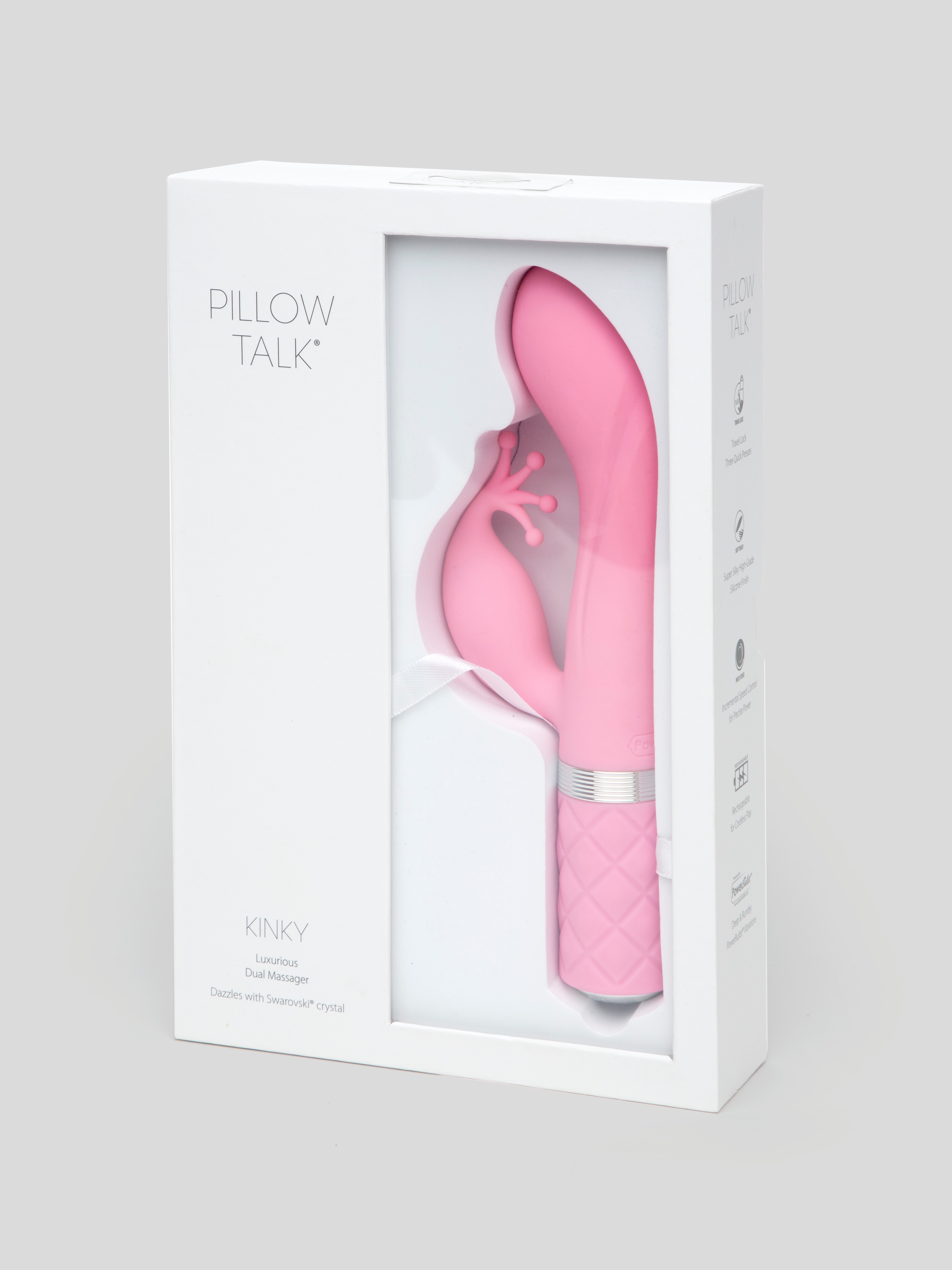 Pillow Talk Kinky Rechargeable Rabbit Vibrator, Pink, hi-res