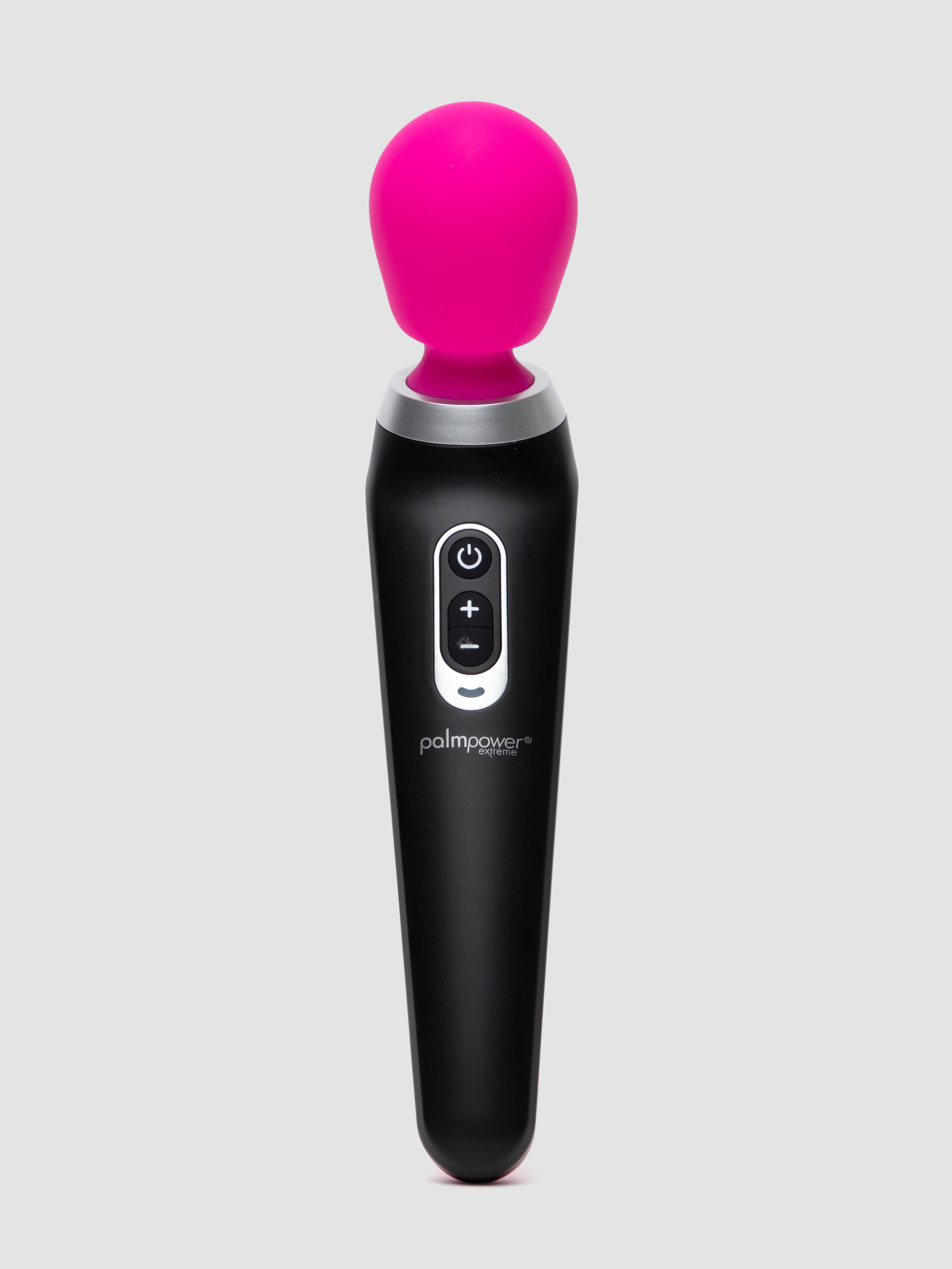 Palm Power Extreme Silicone Rechargeable Magic Wand Vibrator, Pink, hi-res