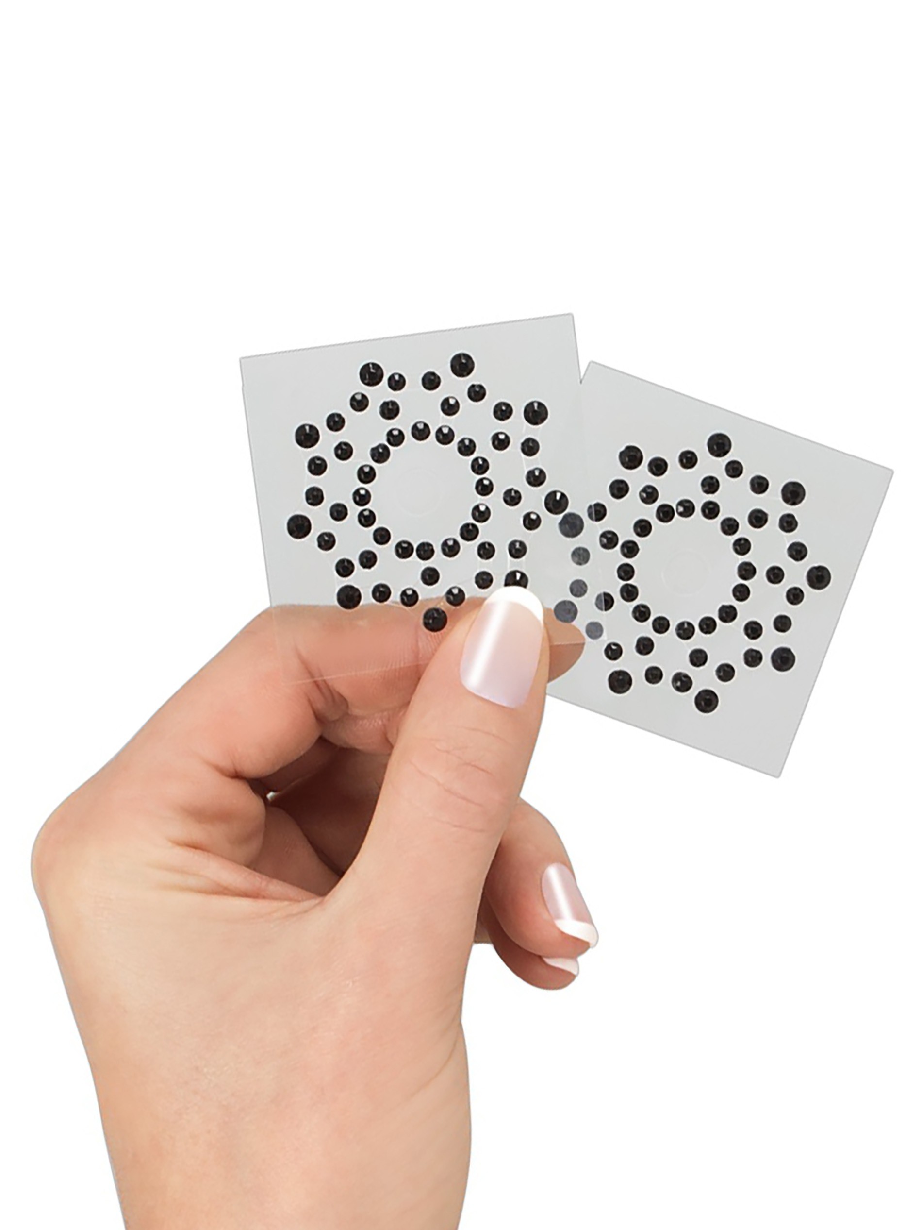 Cottelli Black Beaded Nipple Stickers, Black, hi-res