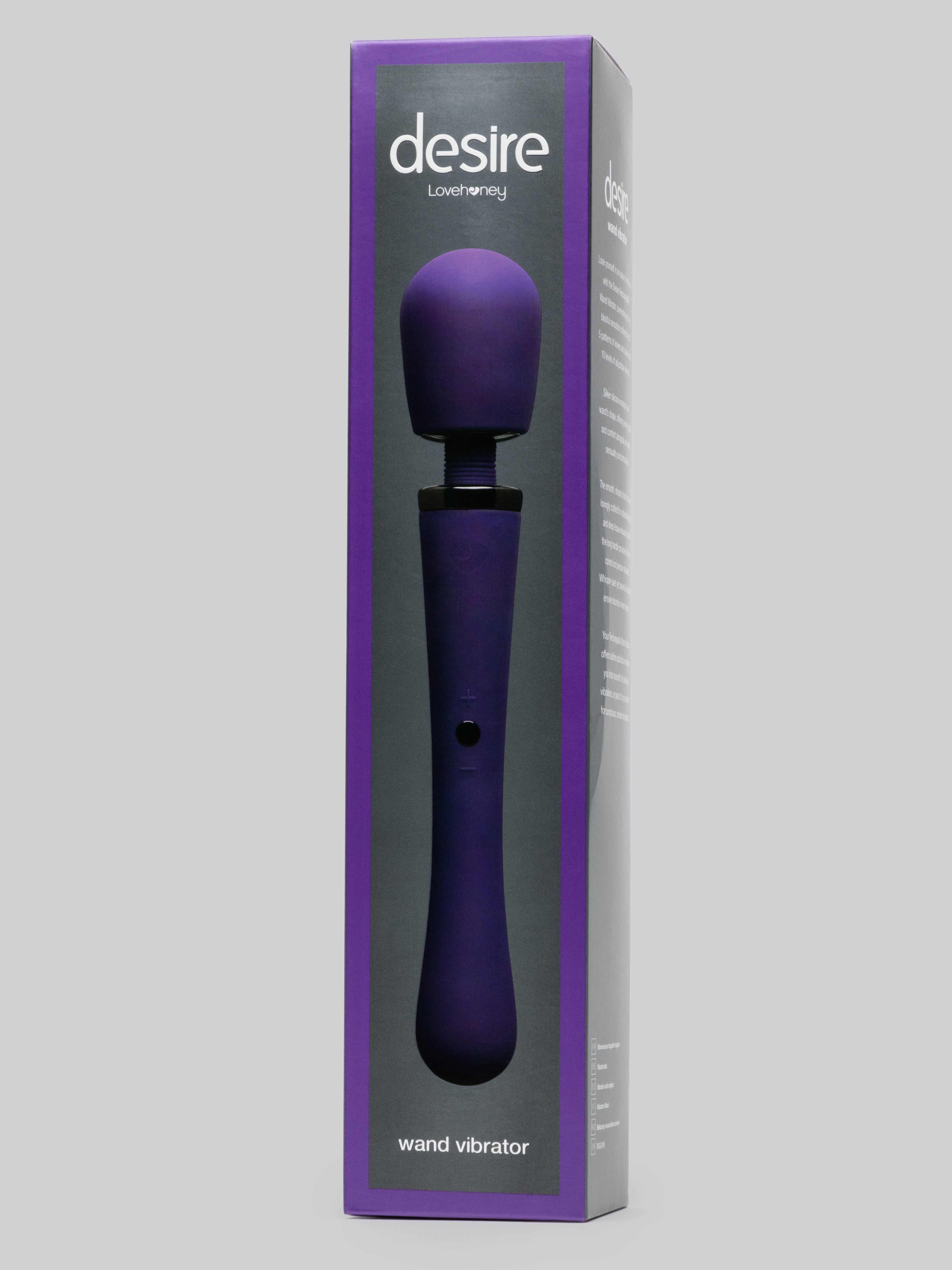 Lovehoney Desire Luxury Rechargeable Wand Vibrator, Purple, hi-res