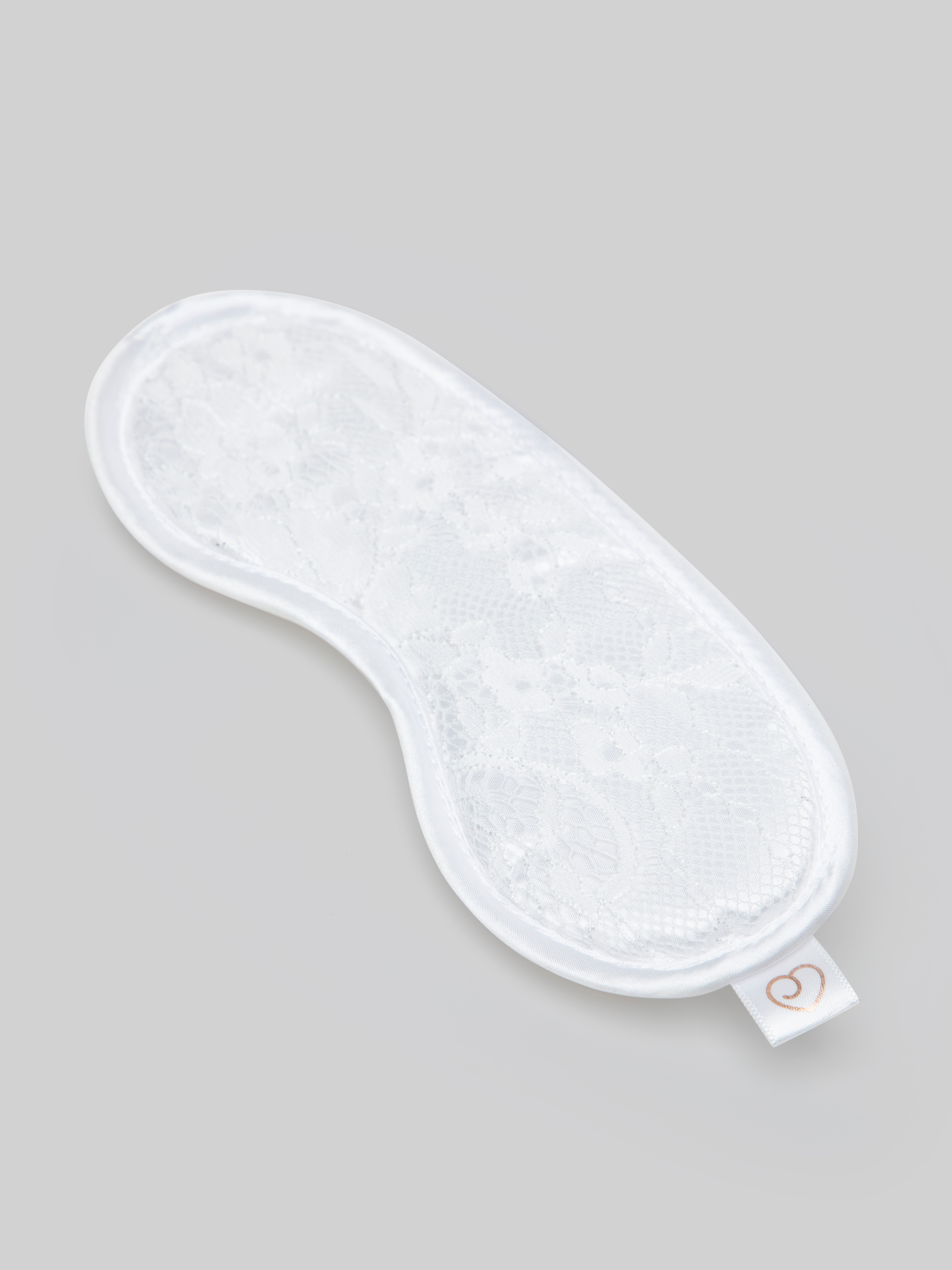 Bondage Boutique Wedding Night Lace and Satin Blindfold, White, hi-res