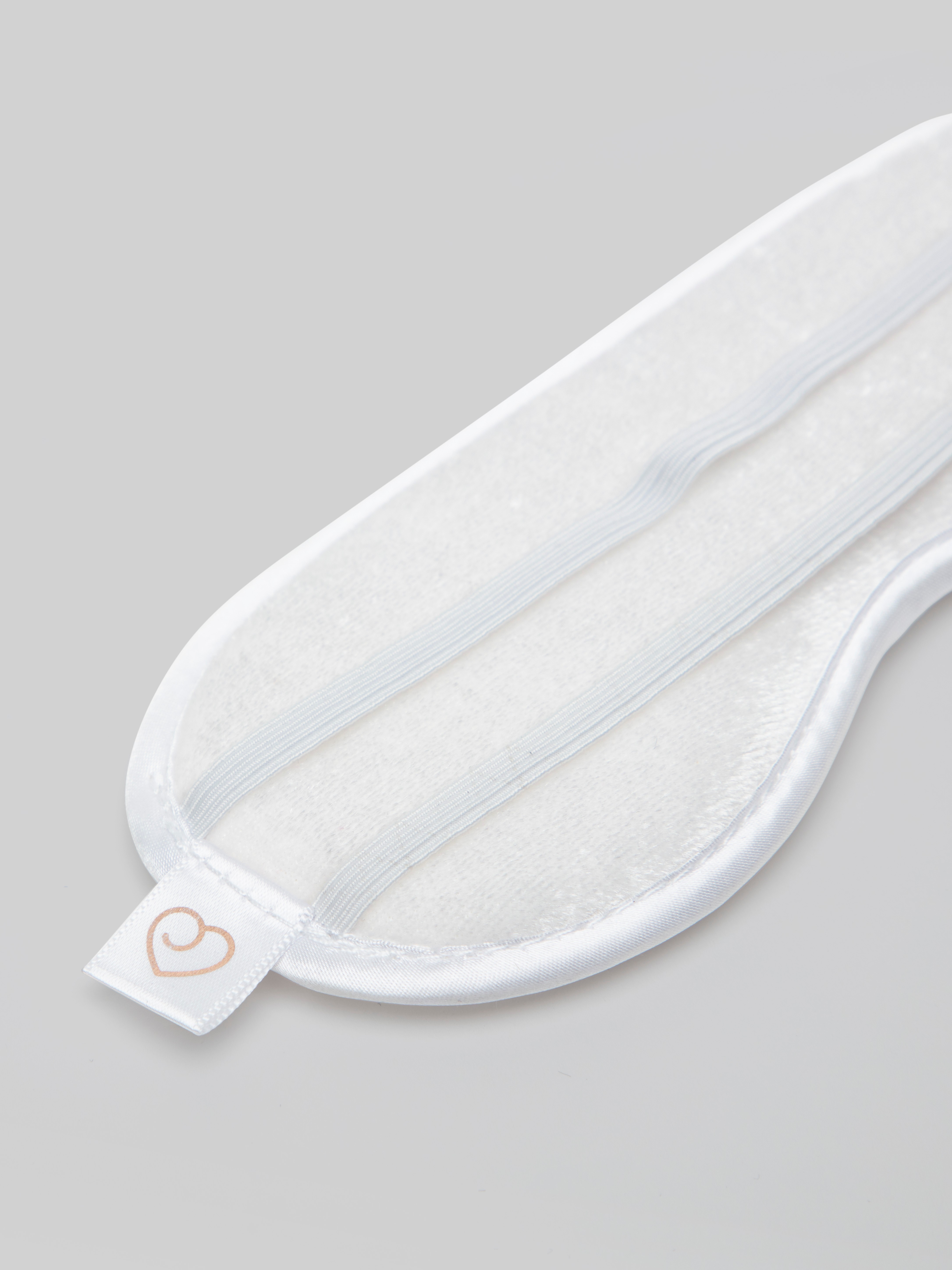 Bondage Boutique Wedding Night Lace and Satin Blindfold, White, hi-res