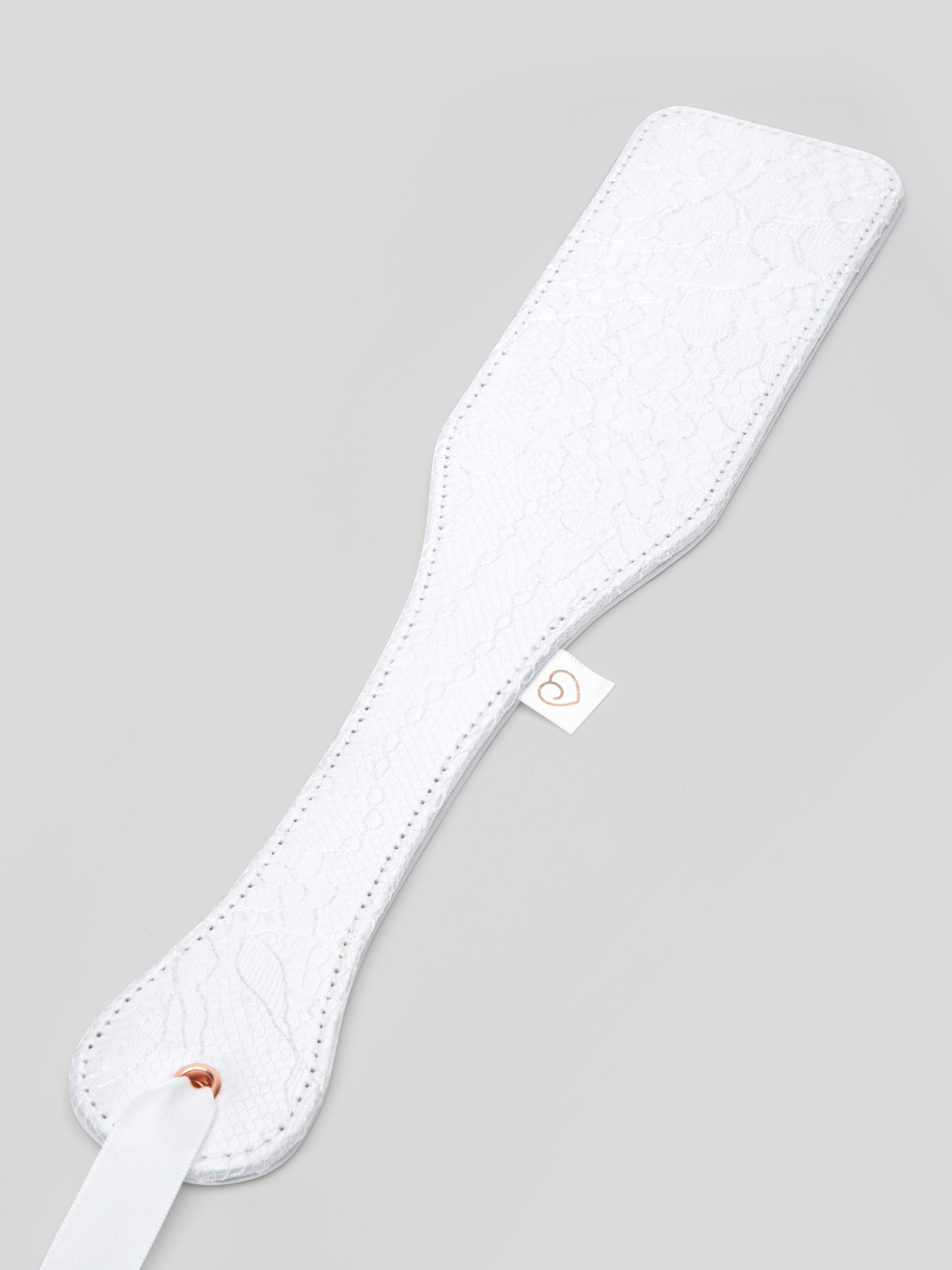 Bondage Boutique Wedding Night Lace and Satin Spanking Paddle, White, hi-res