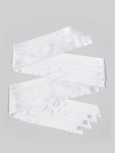 Bondage Boutique Wedding Night Silky Restraints, White, hi-res