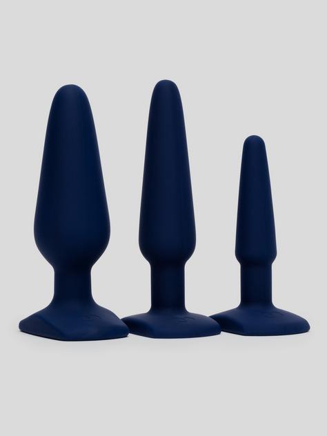 Lovehoney Booty Bound Anal Training Silicone Butt Plug Set (3 Piece), Blue, hi-res