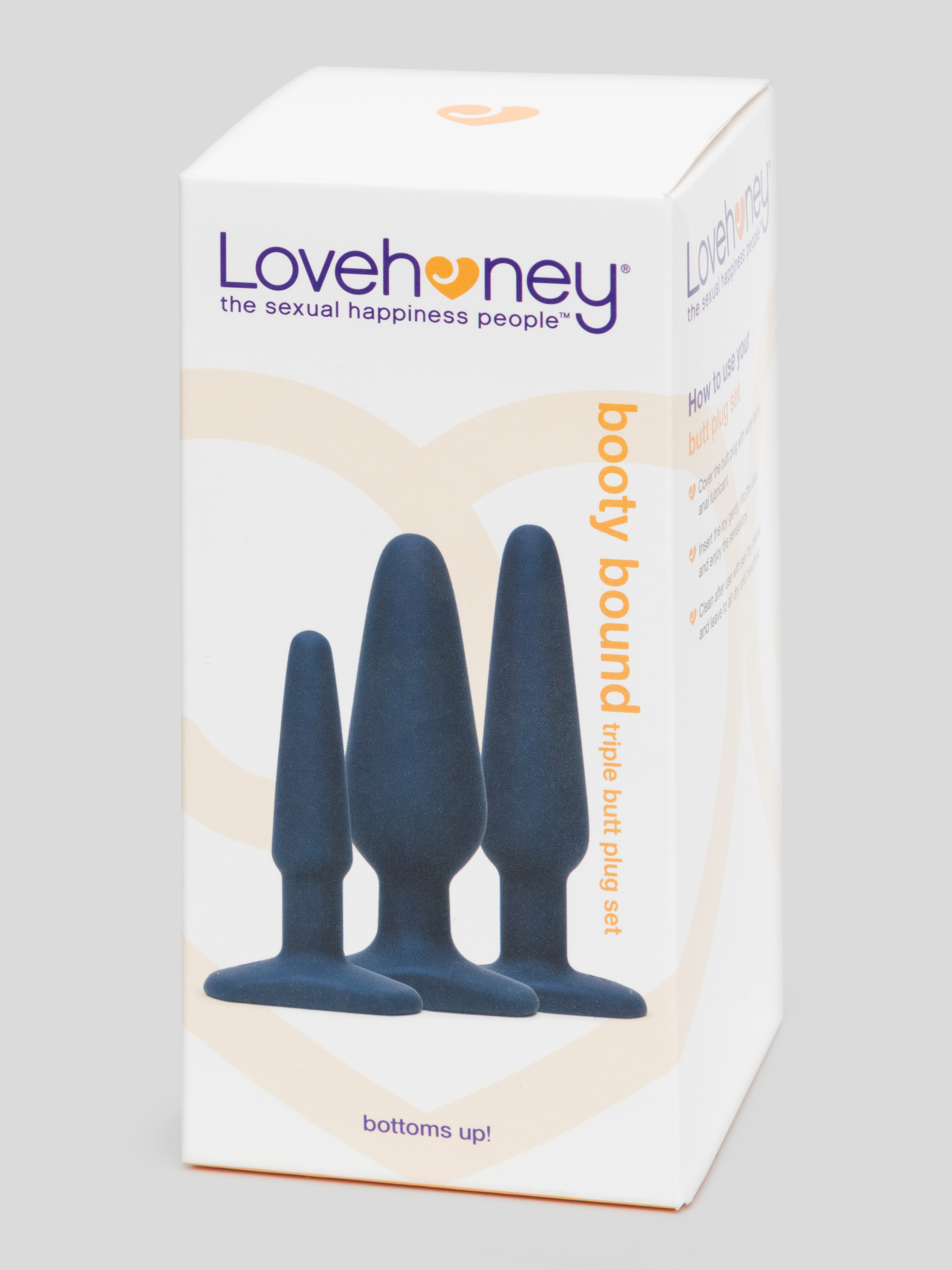 Lovehoney Booty Bound Anal Training Silicone Butt Plug Set (3 Piece), Blue, hi-res