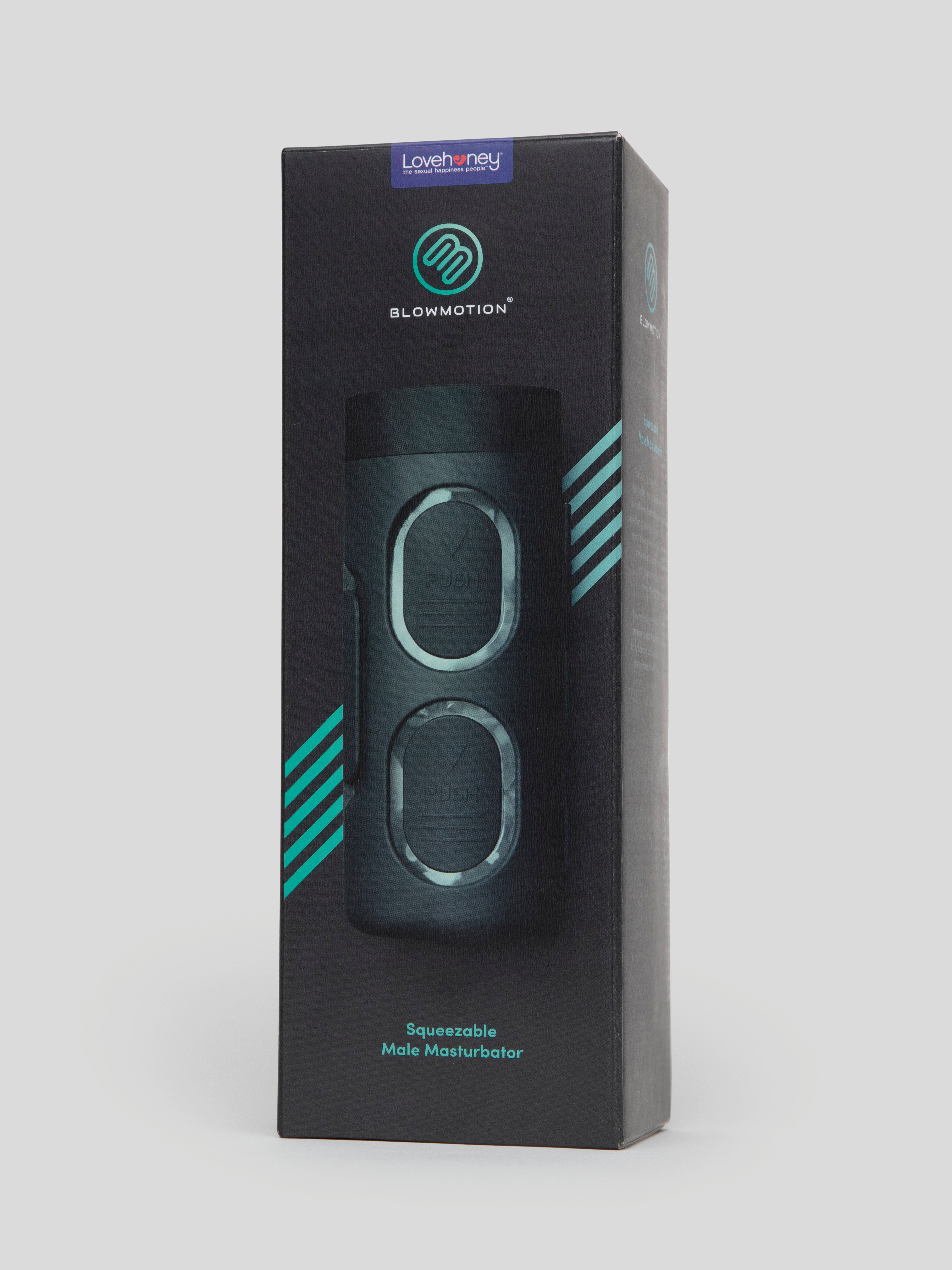 Blowmotion Squeezable Male Masturbator, Clear, hi-res