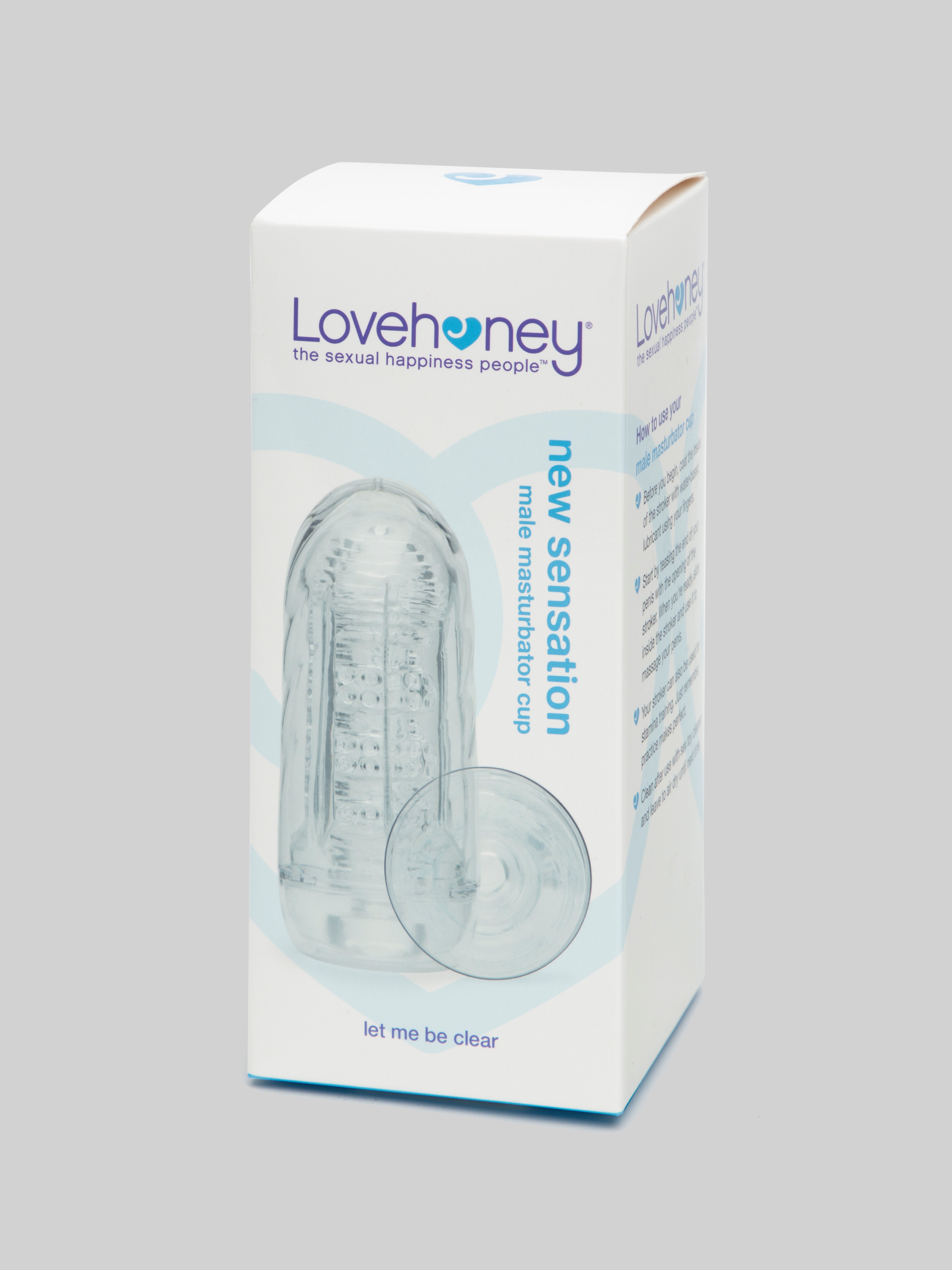 Lovehoney New Sensation Clear Male Masturbator , Clear, hi-res