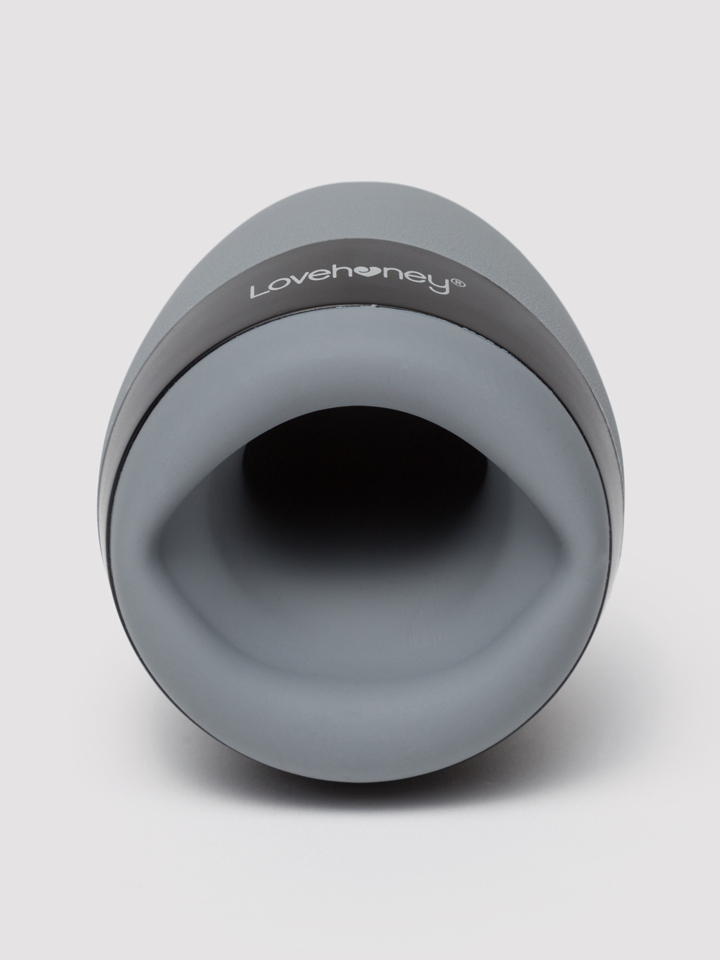 Lovehoney Hot Shot Rechargeable Warming Silicone Male Masturbator, Grey, hi-res
