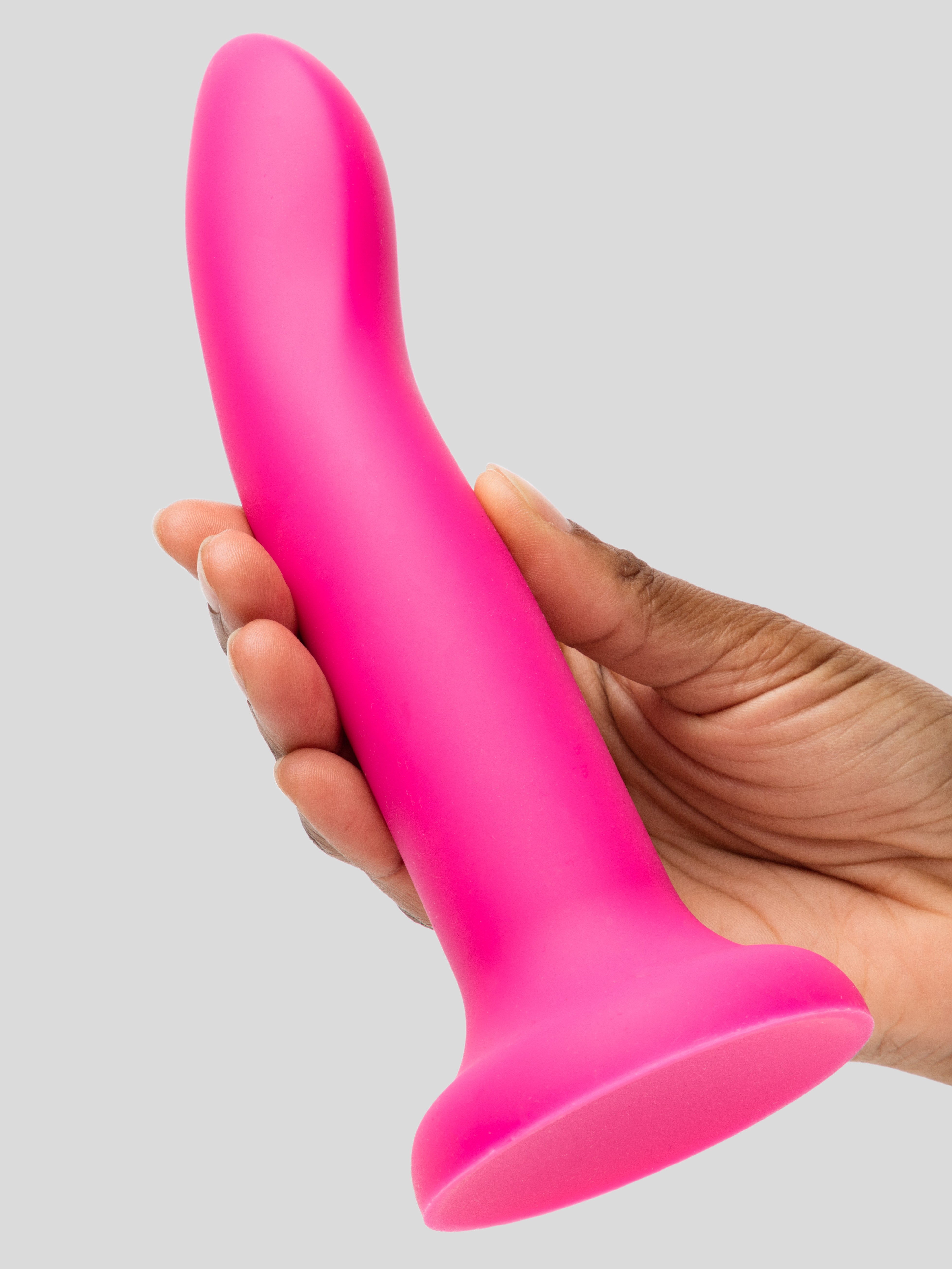 Lovehoney Flex Appeal Liquid Silicone Suction Cup Dildo 7 Inch, Pink, hi-res