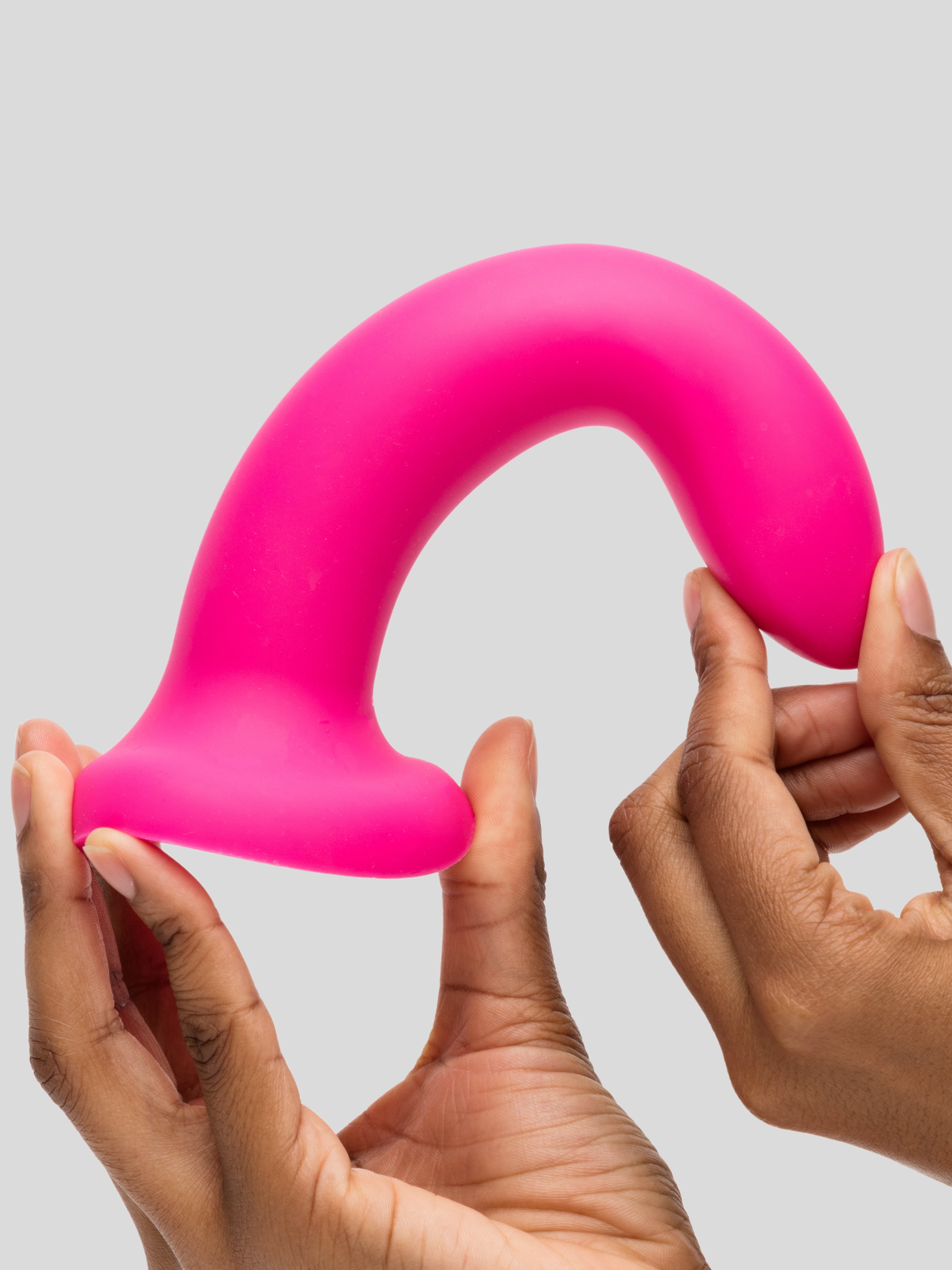 Lovehoney Flex Appeal Liquid Silicone Suction Cup Dildo 7 Inch, Pink, hi-res