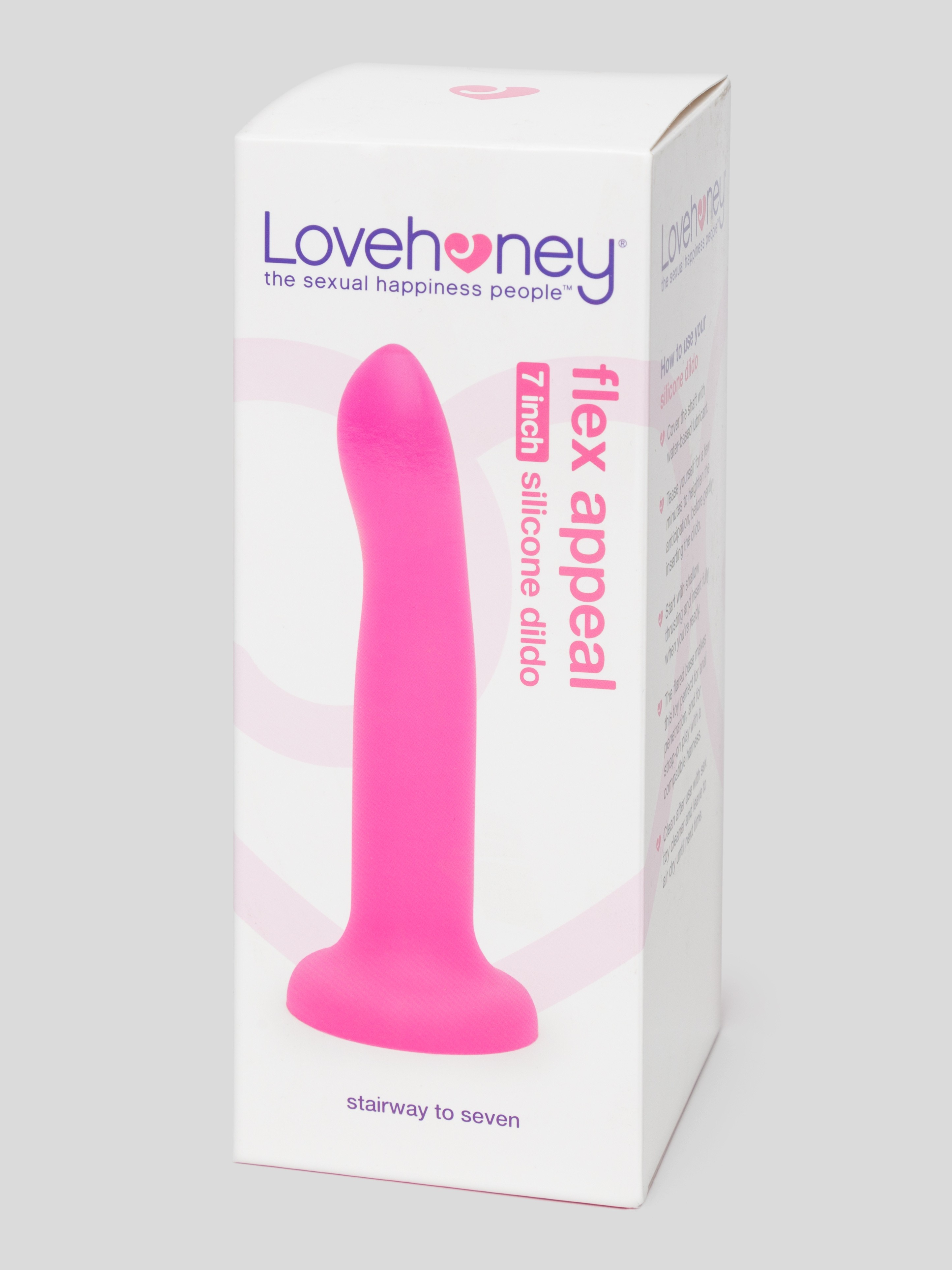 Lovehoney Flex Appeal Liquid Silicone Suction Cup Dildo 7 Inch, Pink, hi-res