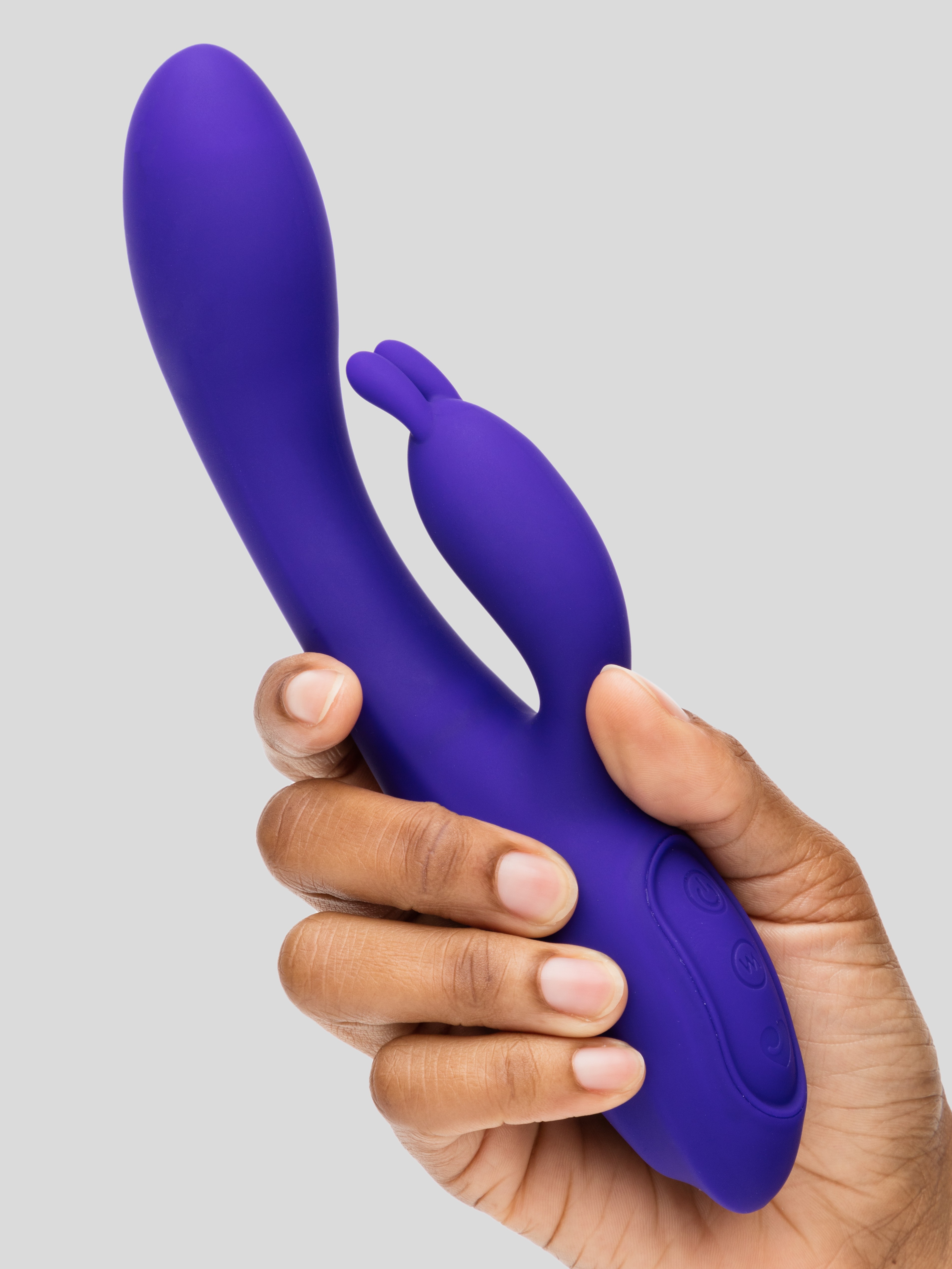 Lovehoney Heat Wave Warming Rechargeable G-Spot Rabbit Vibrator , Purple, hi-res