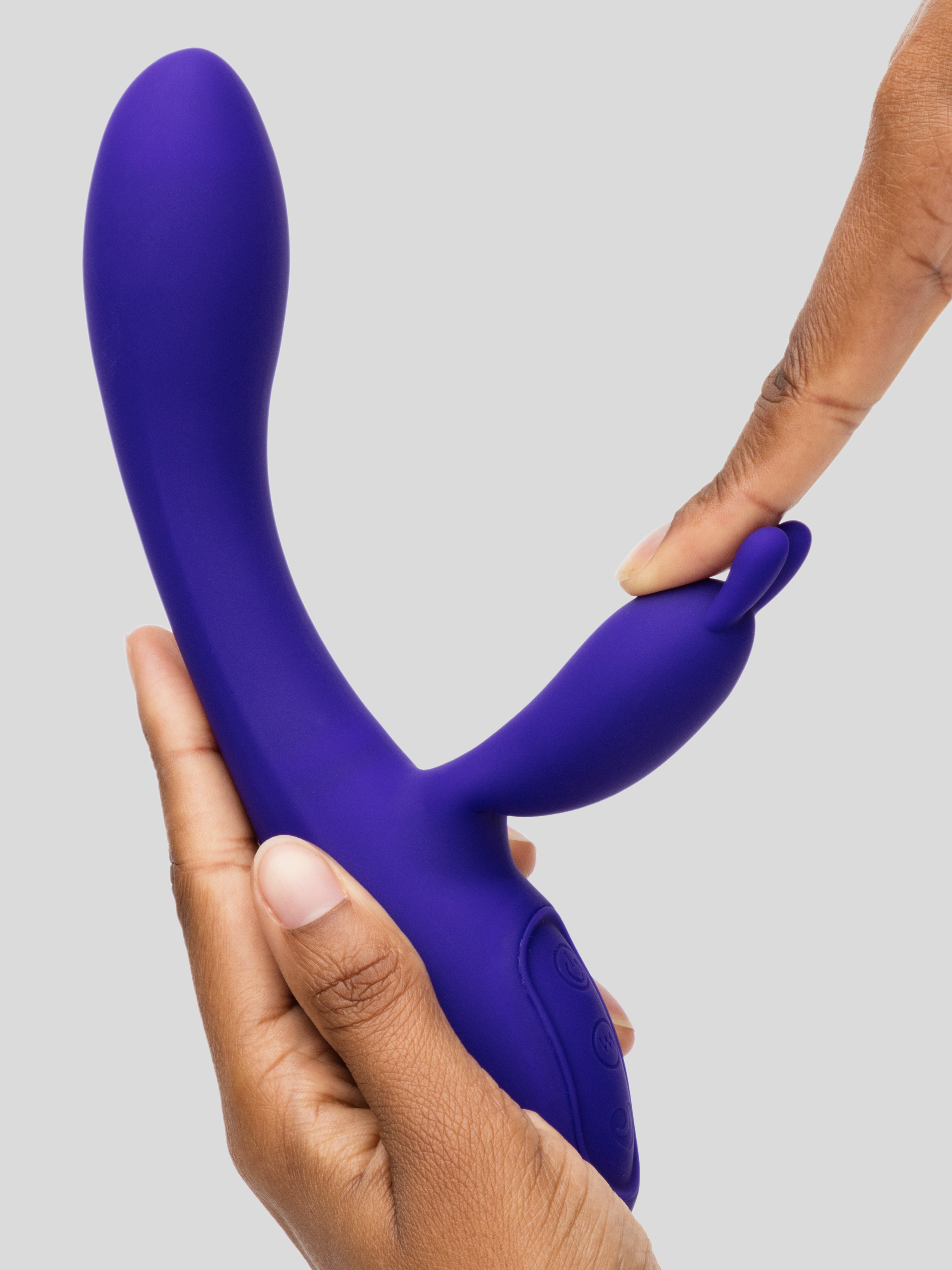 Lovehoney Heat Wave Warming Rechargeable G-Spot Rabbit Vibrator , Purple, hi-res