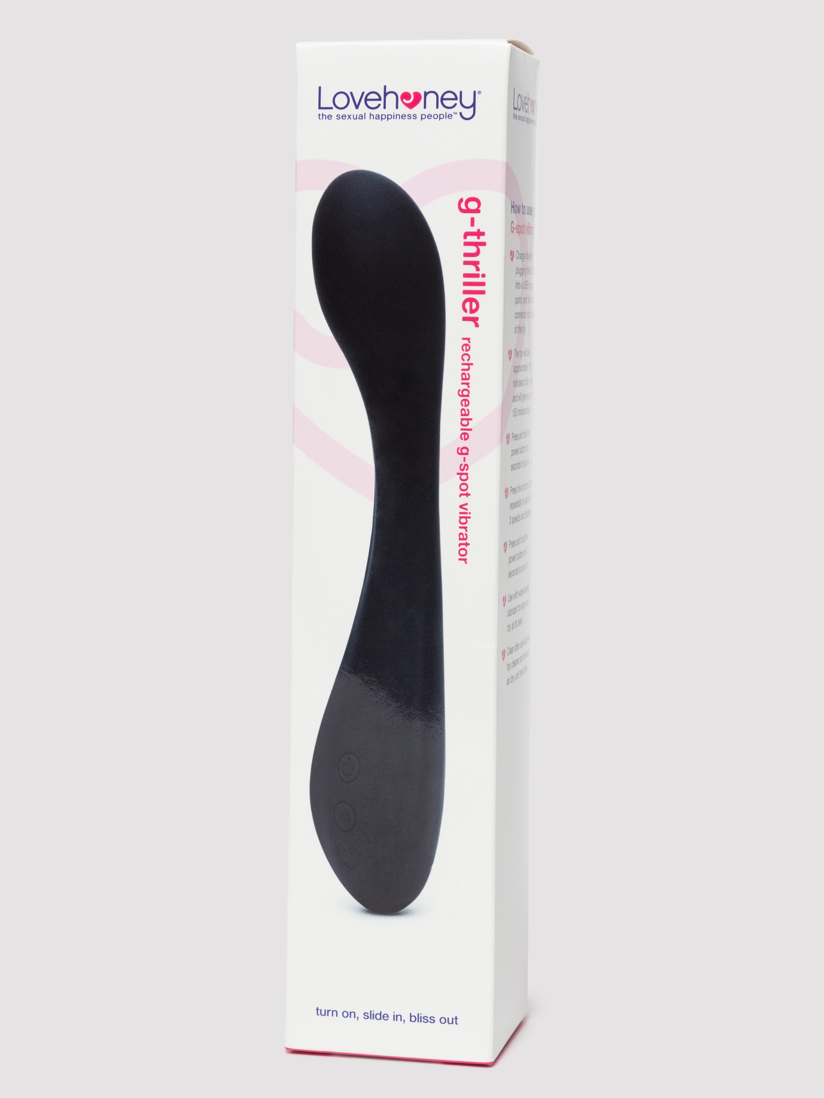 Lovehoney G-Thriller Rechargeable Silicone G-Spot Vibrator, Black, hi-res