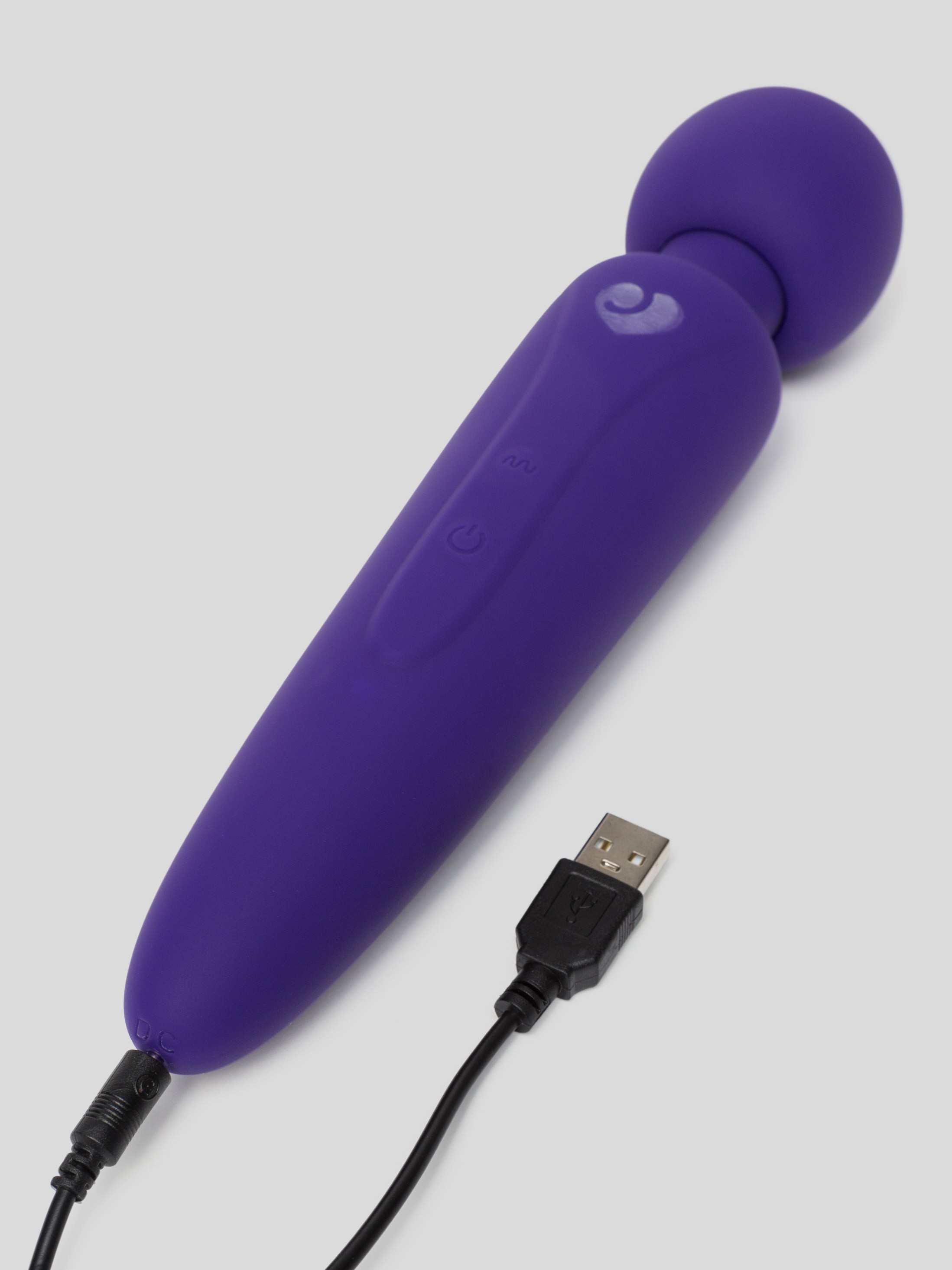 Lovehoney Ultra Violet Powerful Silicone Rechargeable Wand, Purple, hi-res