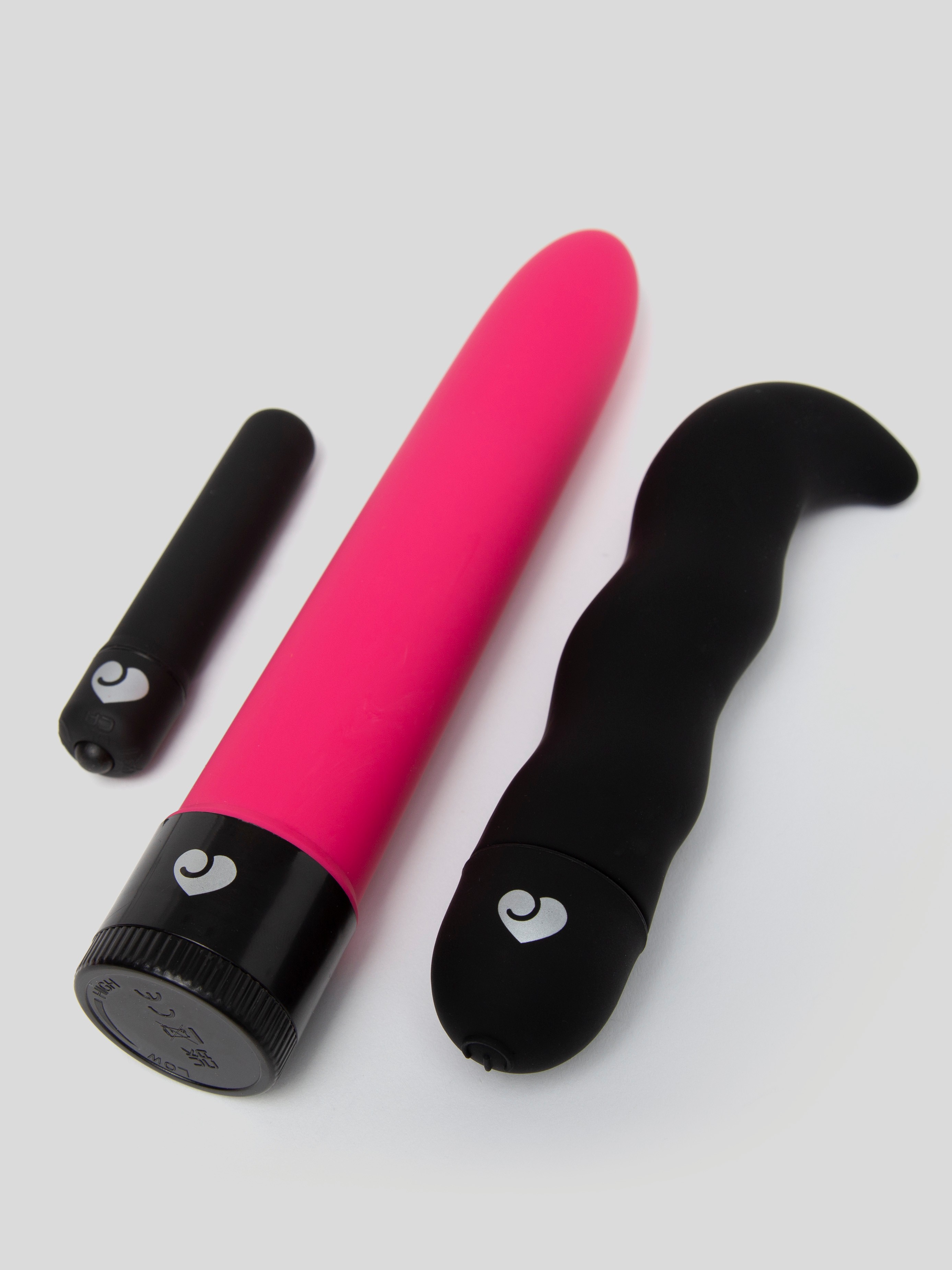 Lovehoney First Time Fun Vibrator Starter Kit (4 Piece), Black, hi-res