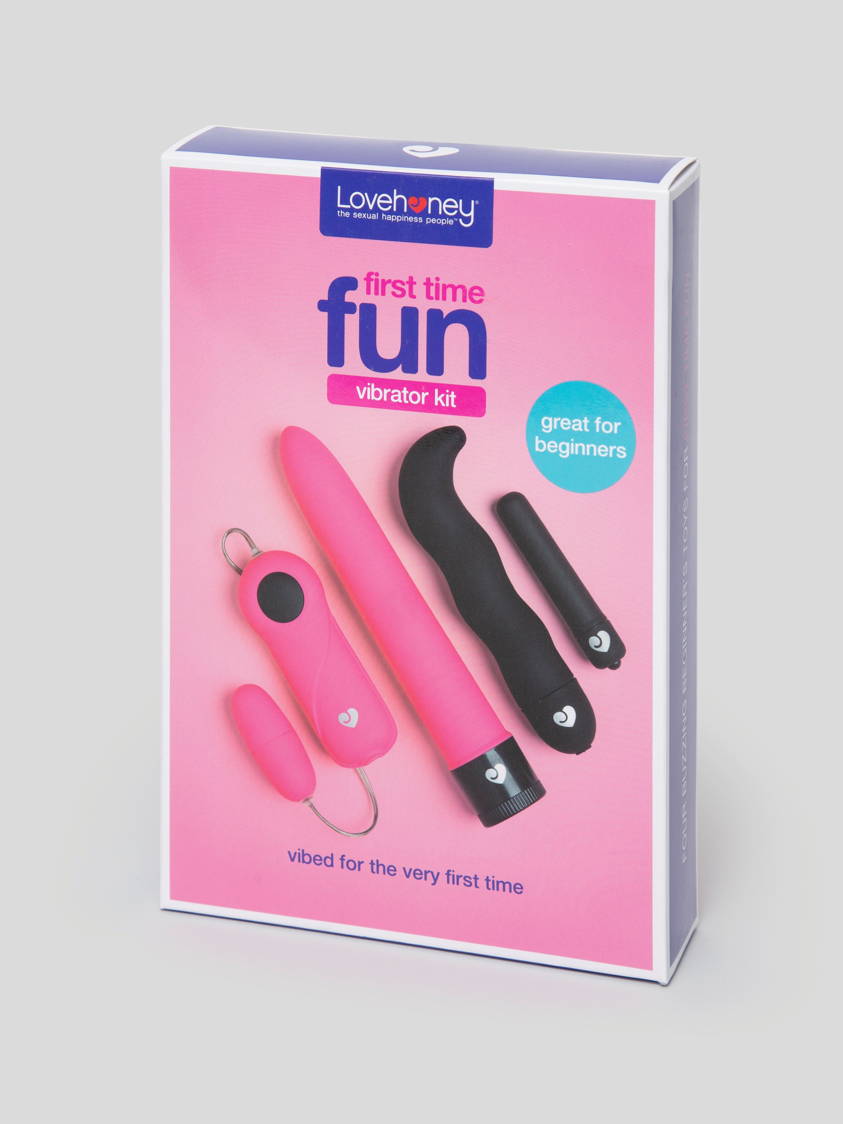 Lovehoney First Time Fun Vibrator Starter Kit (4 Piece), Black, hi-res