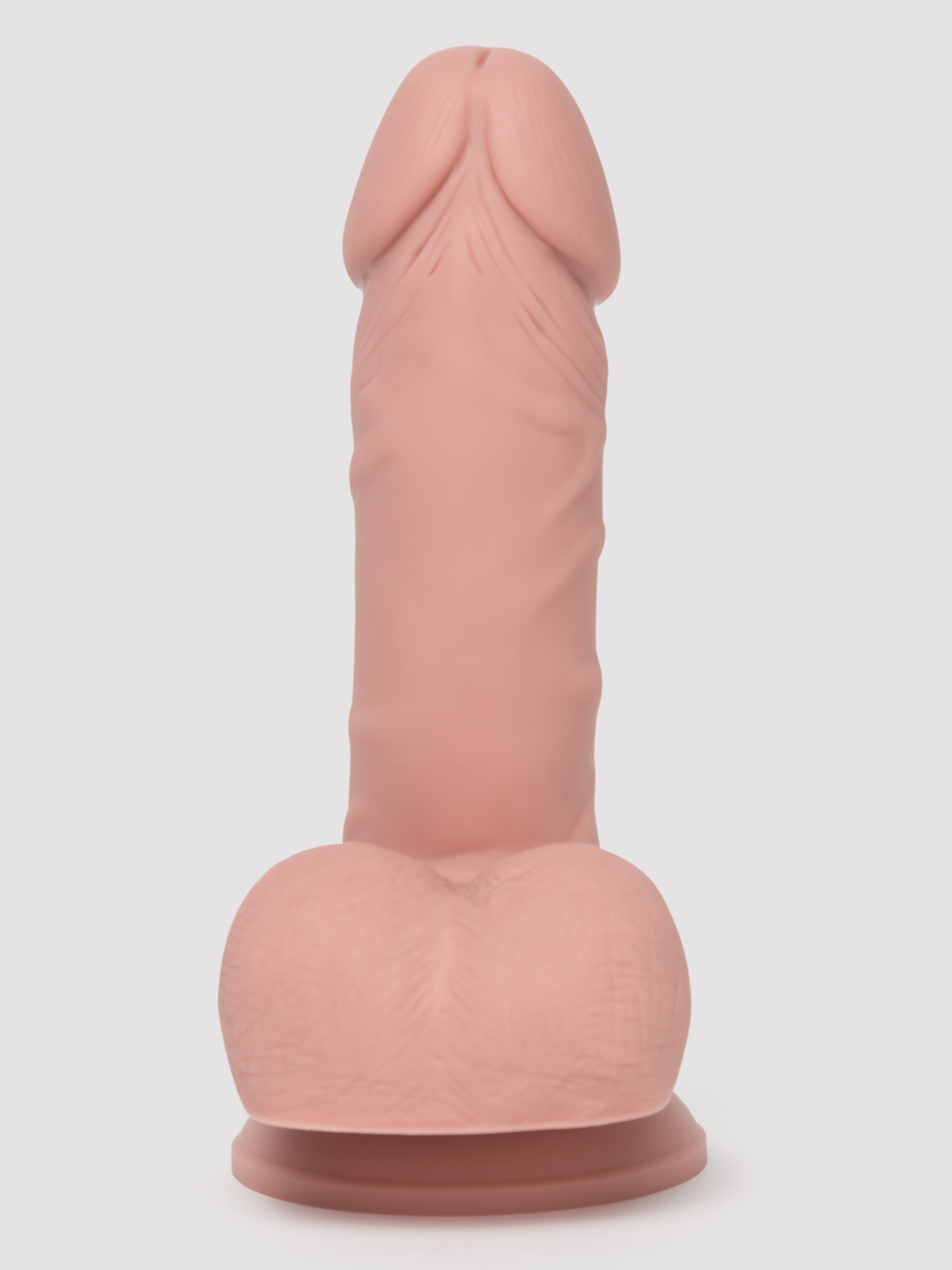 Lovehoney Quick Six Realistic 6-Inch Silicone Suction Cup Dildo with Balls, Flesh Pink, hi-res