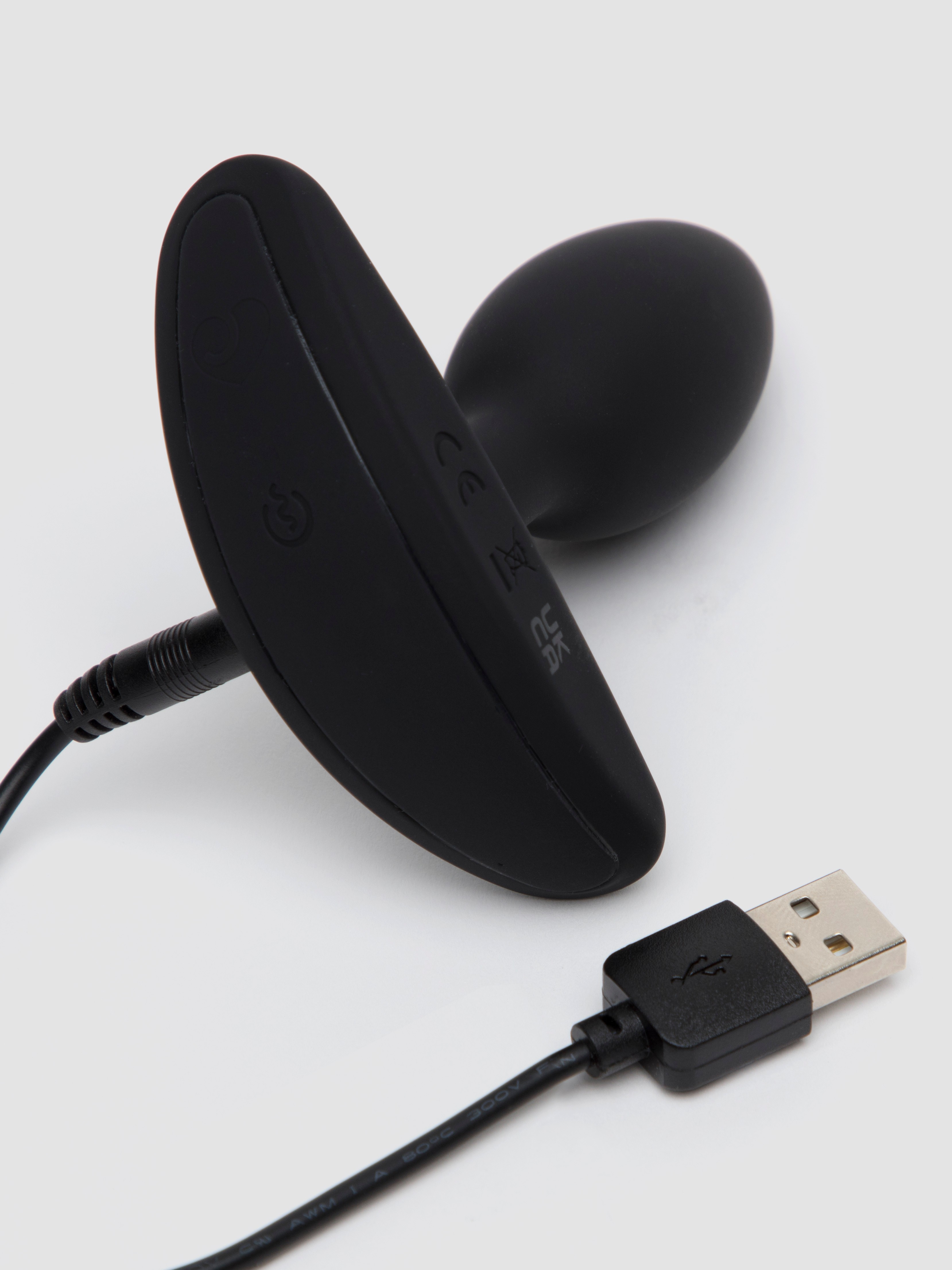 Lovehoney Backdoor BFF Small Rechargeable Vibrating Butt Plug, Black, hi-res