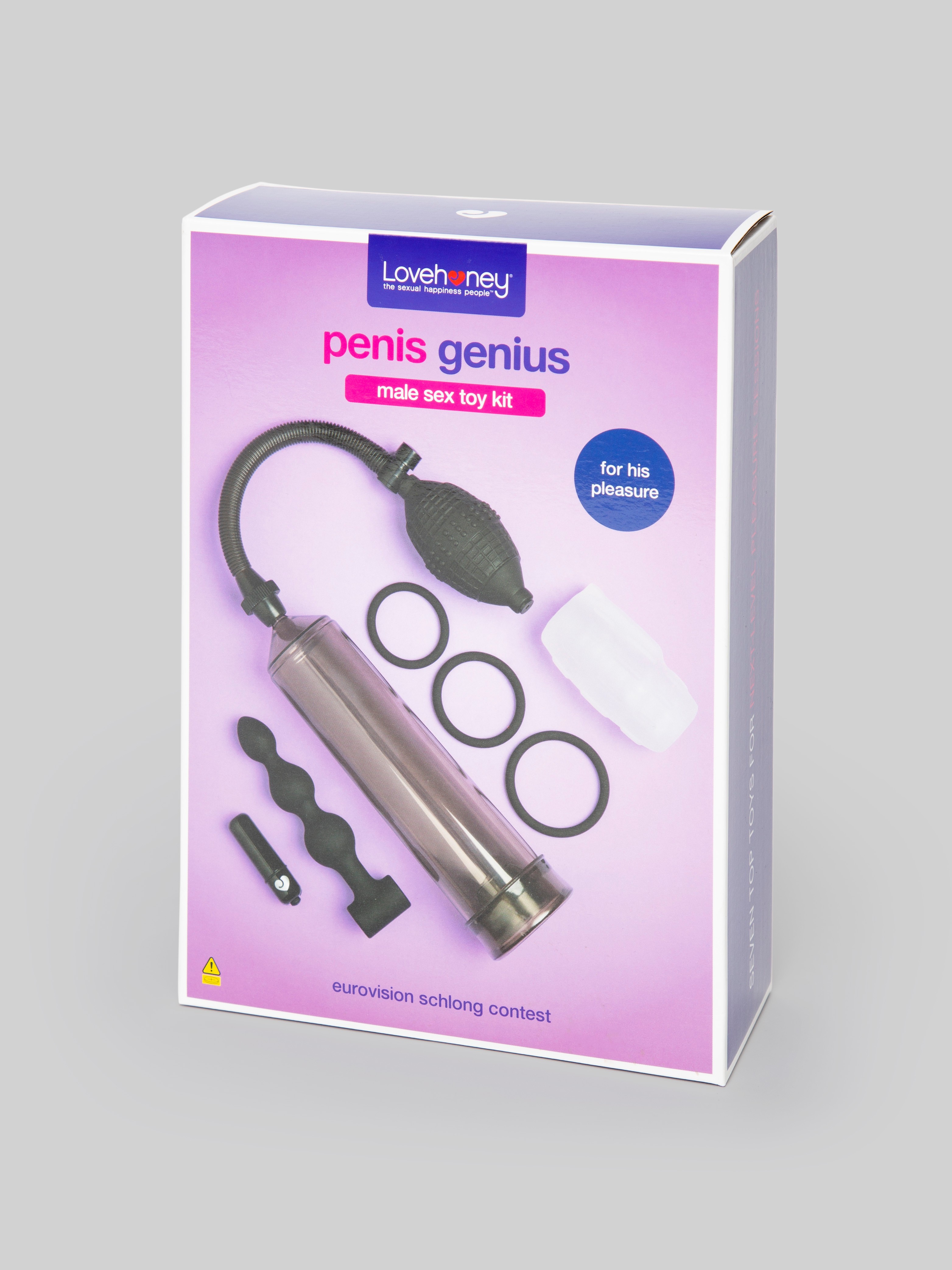 Lovehoney Penis Genius Male Sex Toy Kit (7 Piece), Black, hi-res