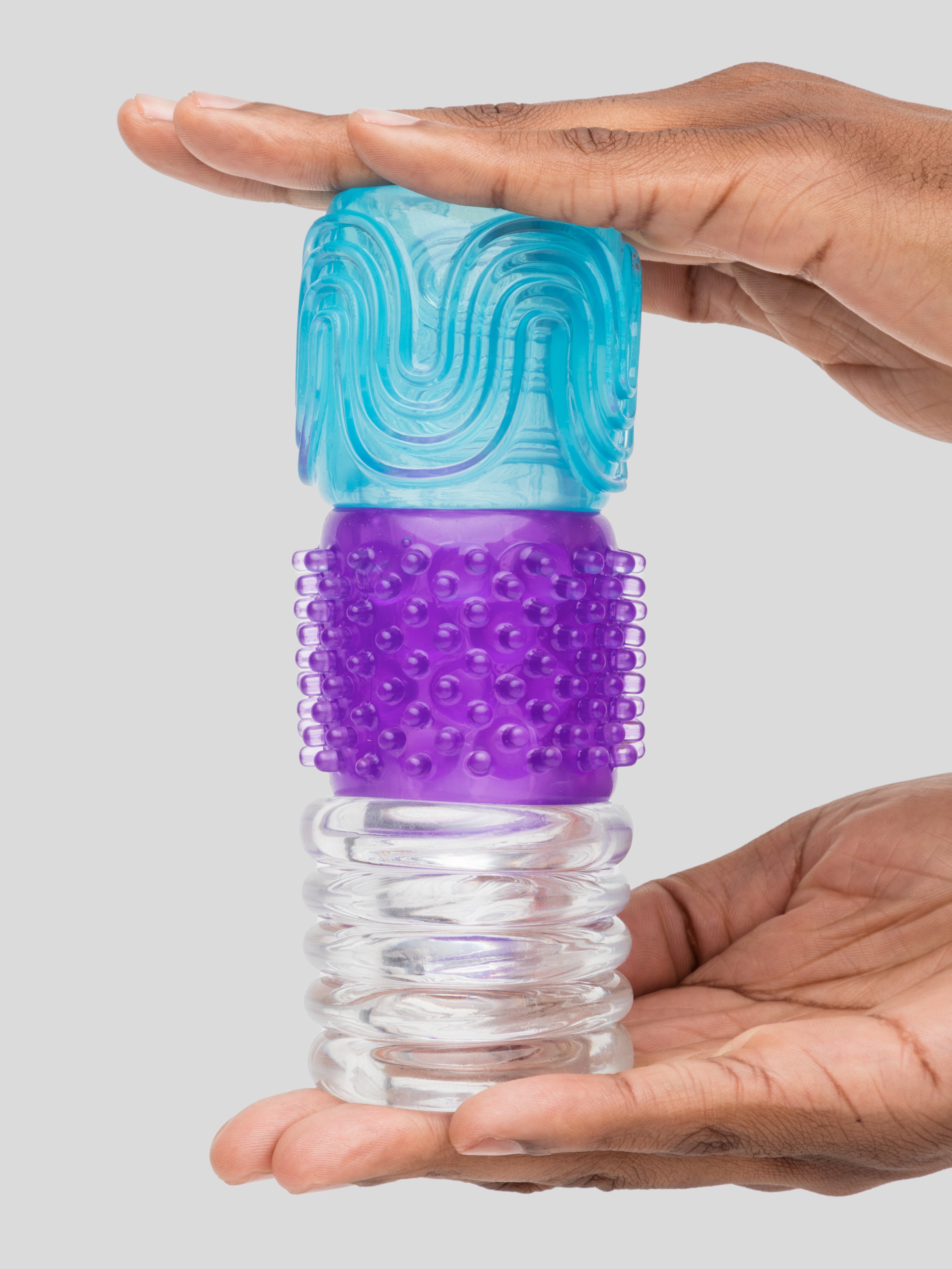 Lovehoney Head Master Triple Header Flexible Stroker Set (3 Piece), Clear, hi-res