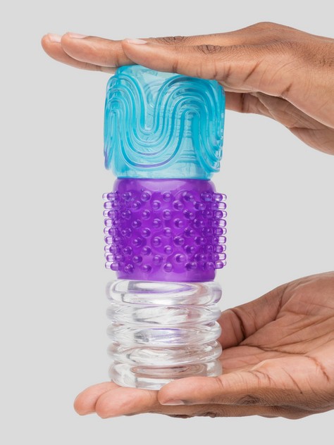 Lovehoney Head Master Triple Header Flexible Stroker Set (3 Piece), Clear, hi-res