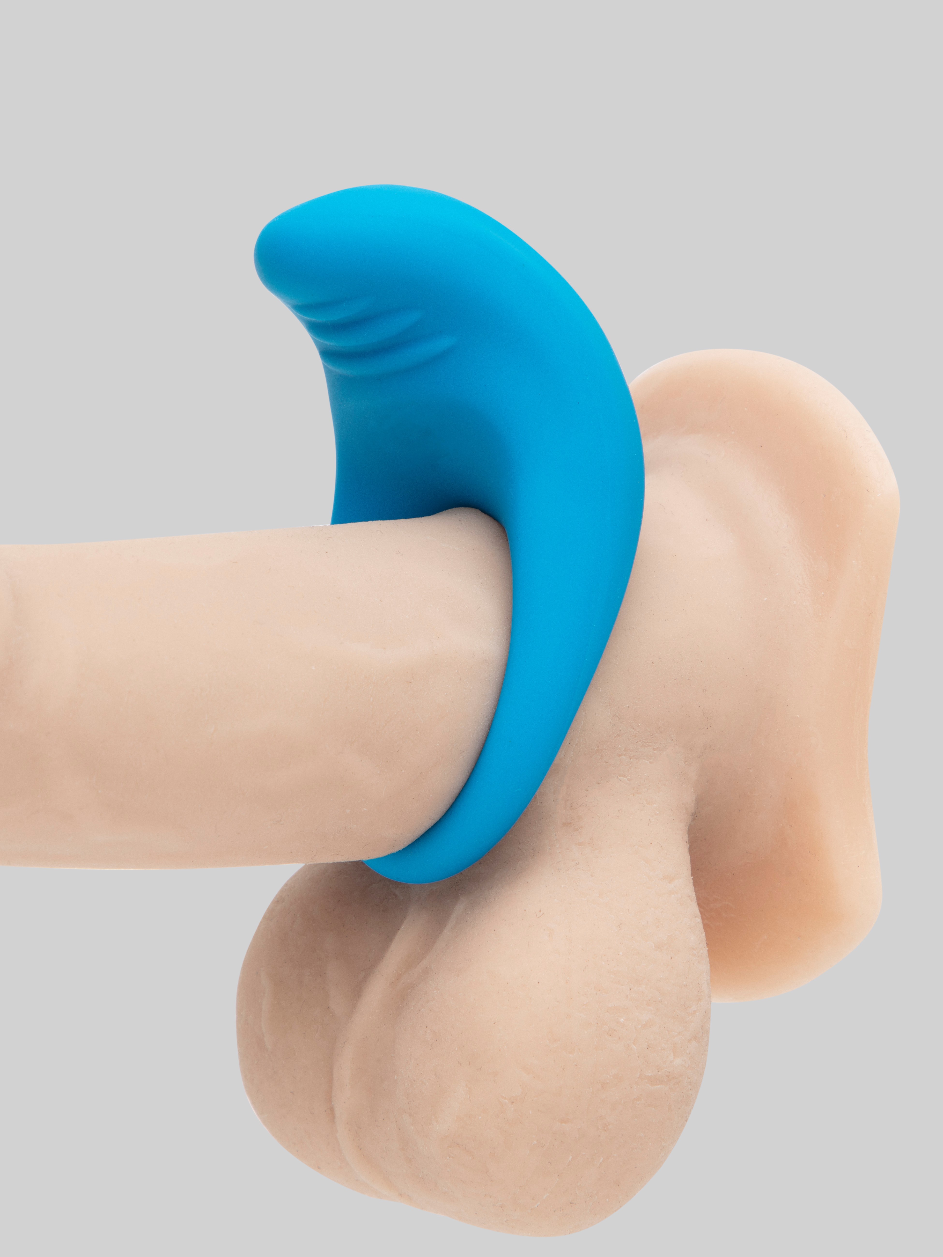 ROMP Juke Rechargeable Vibrating Cock Ring, Blue, hi-res