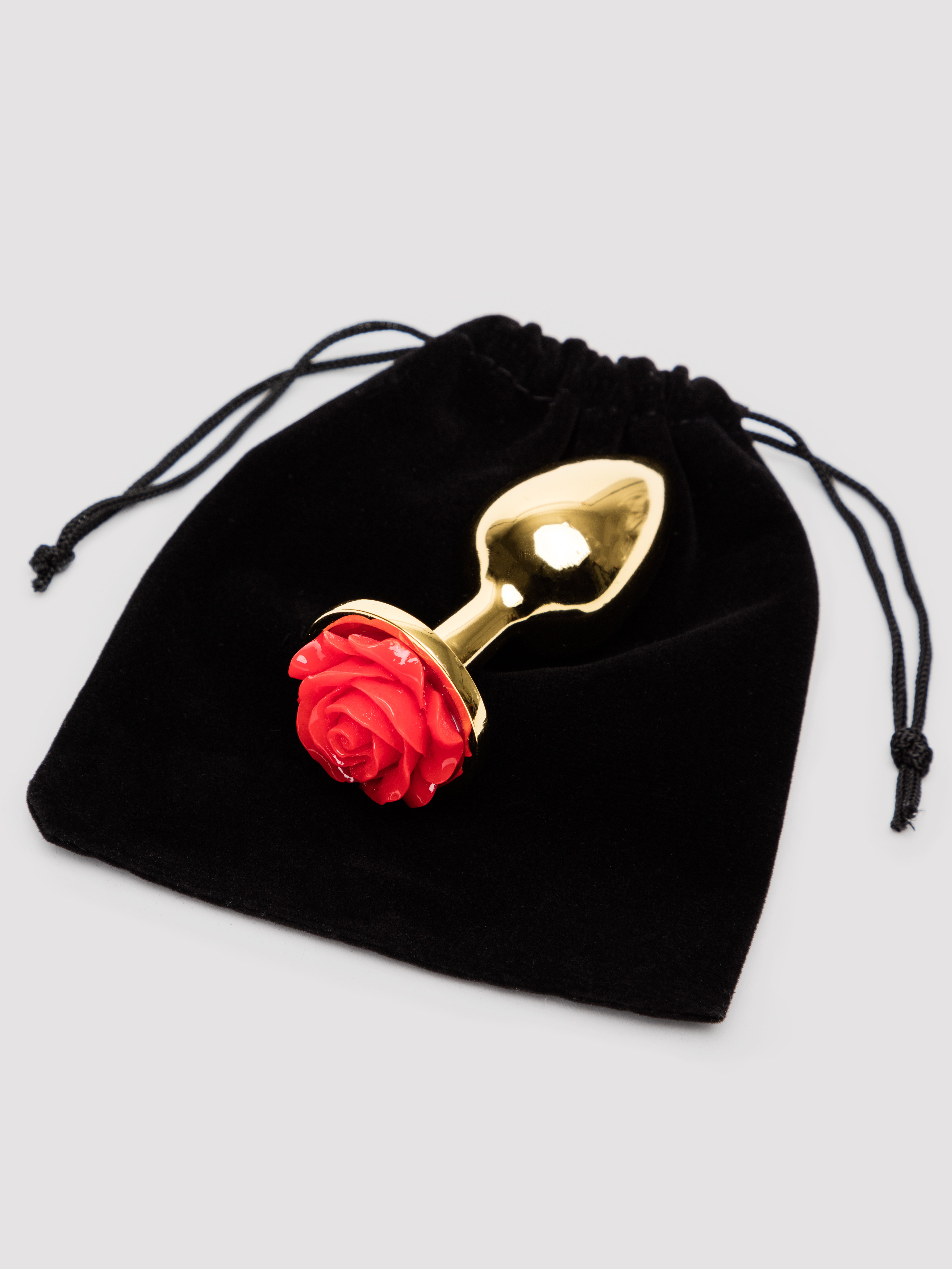 Rear Assets Small Flower Metal Butt Plug 2 Inch, Gold, hi-res