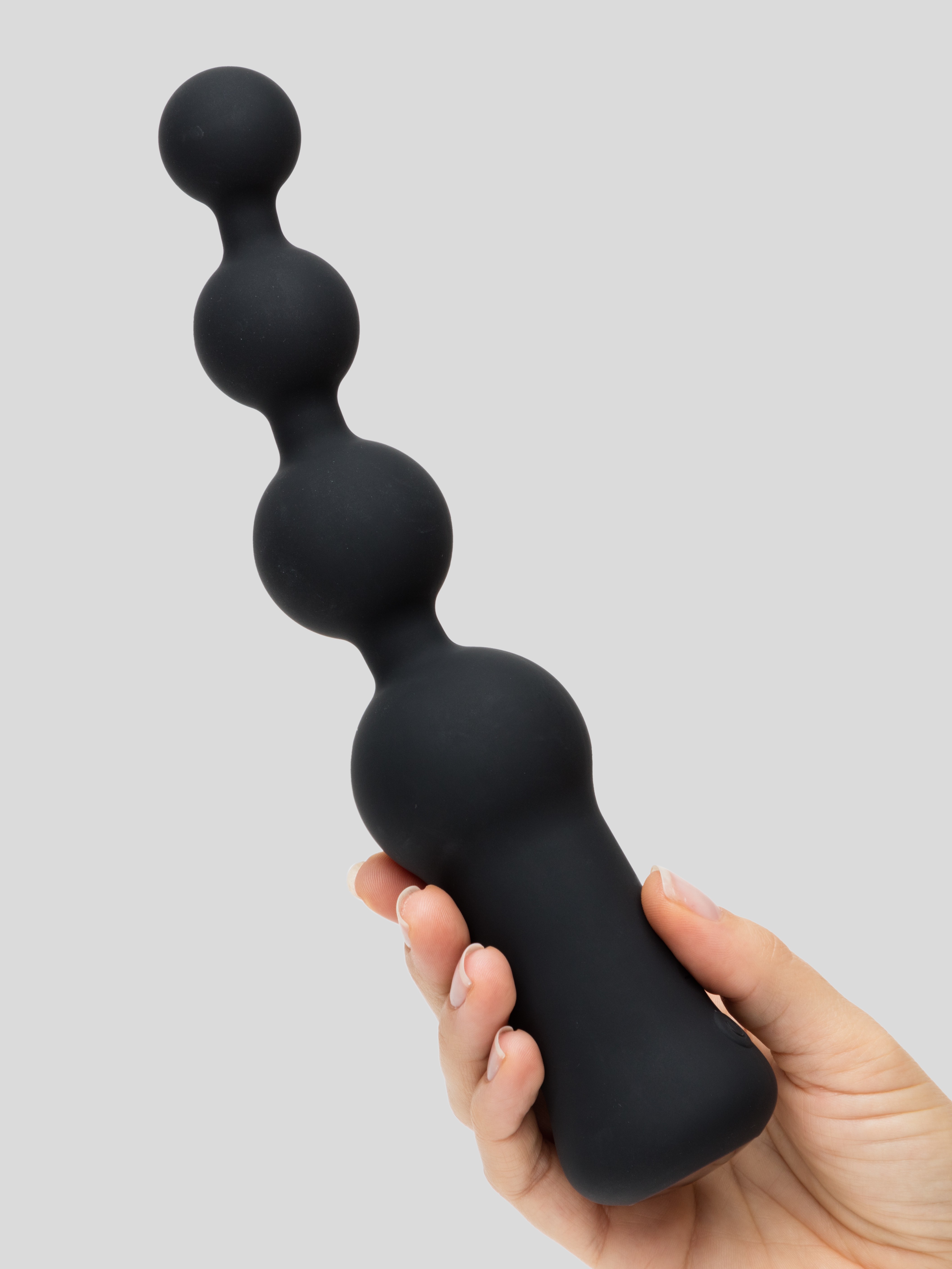 Renegade Quad Rechargeable XL Vibrating Anal Beads, Black, hi-res