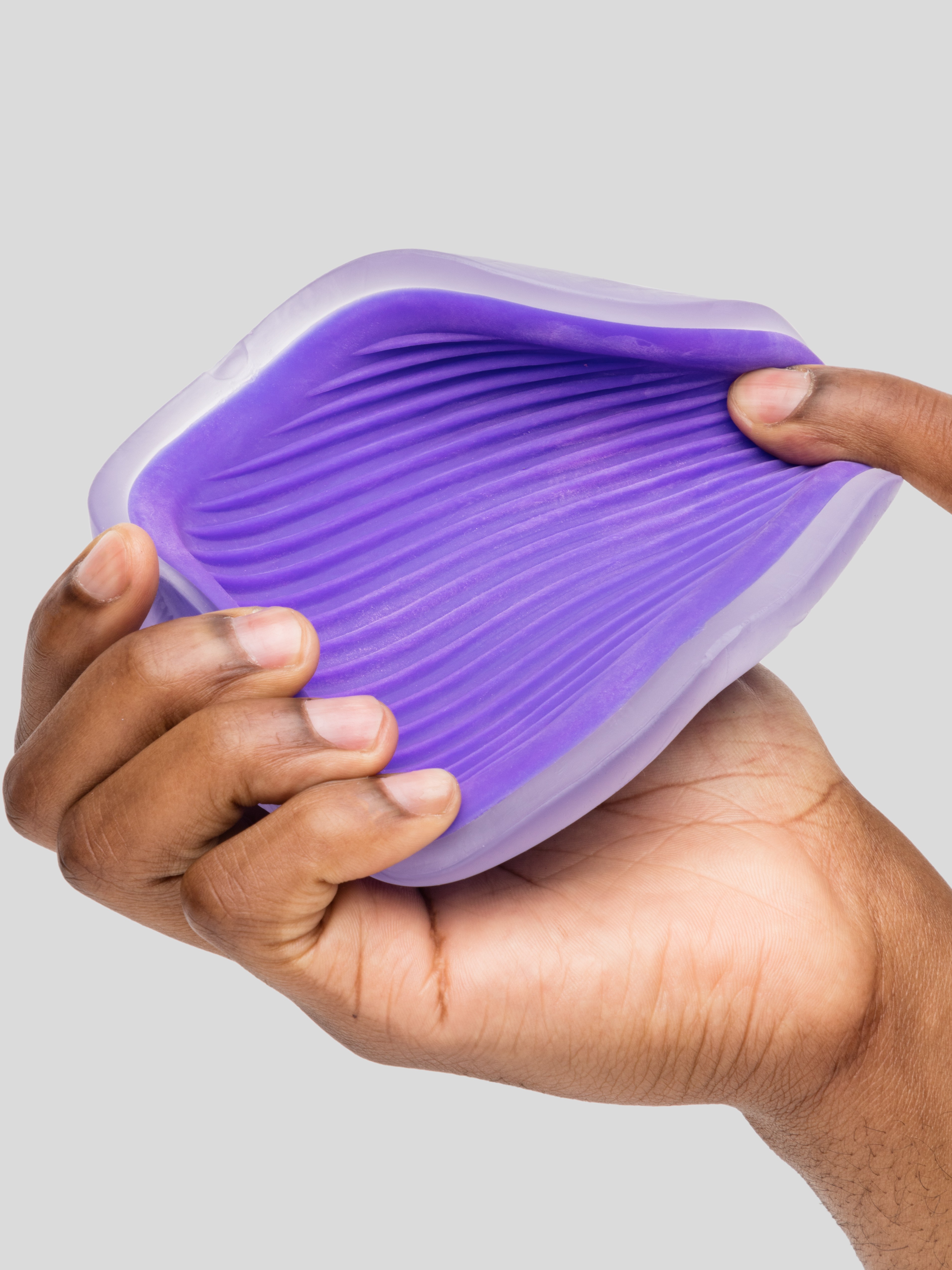 The Gripper Spiral Ribbed Stroker, Purple, hi-res