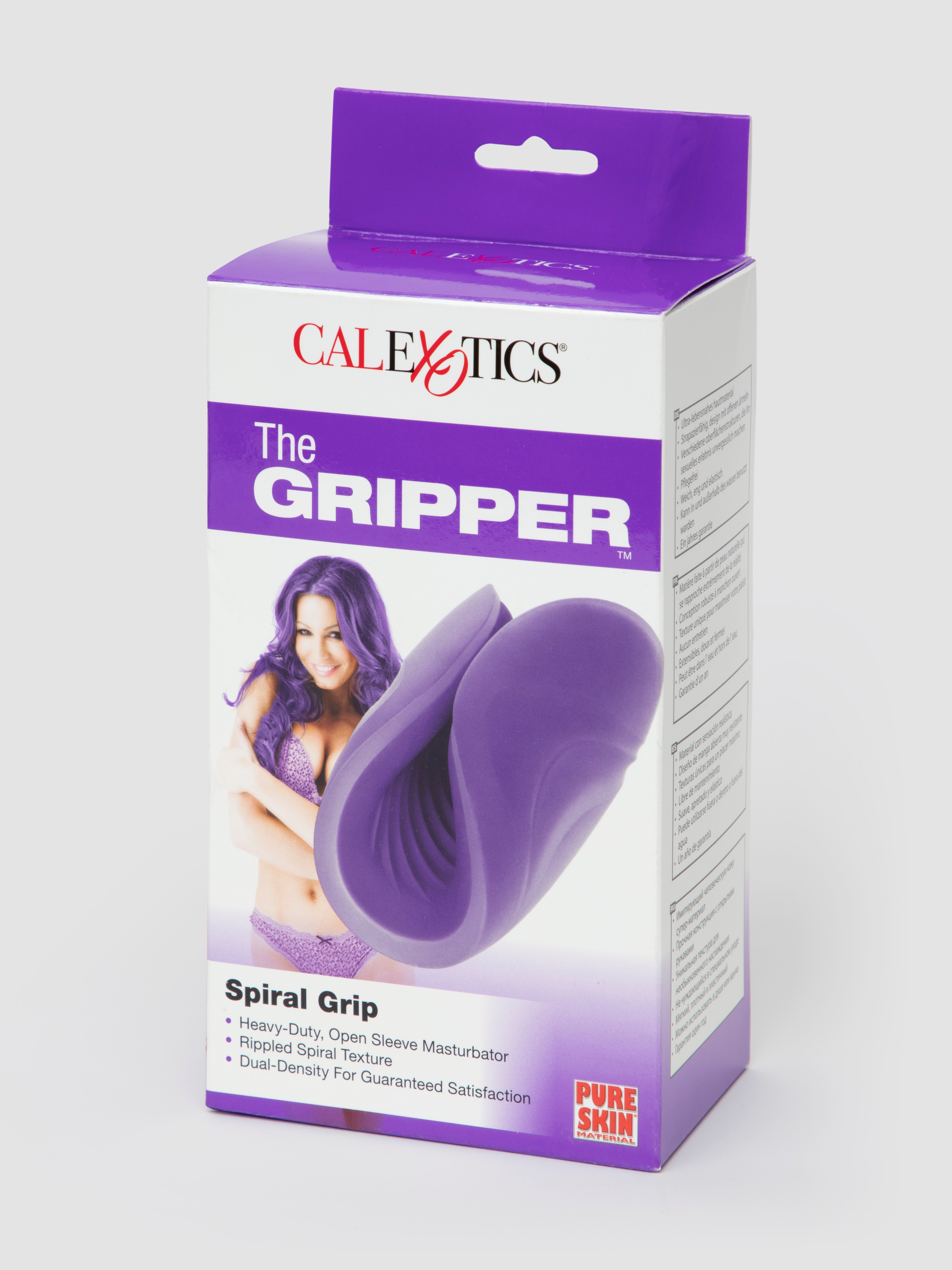The Gripper Spiral Ribbed Stroker, Purple, hi-res