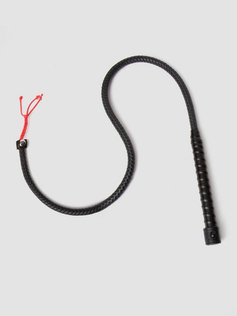 Bondage Boutique Faux Leather Rope Whip, Black, hi-res