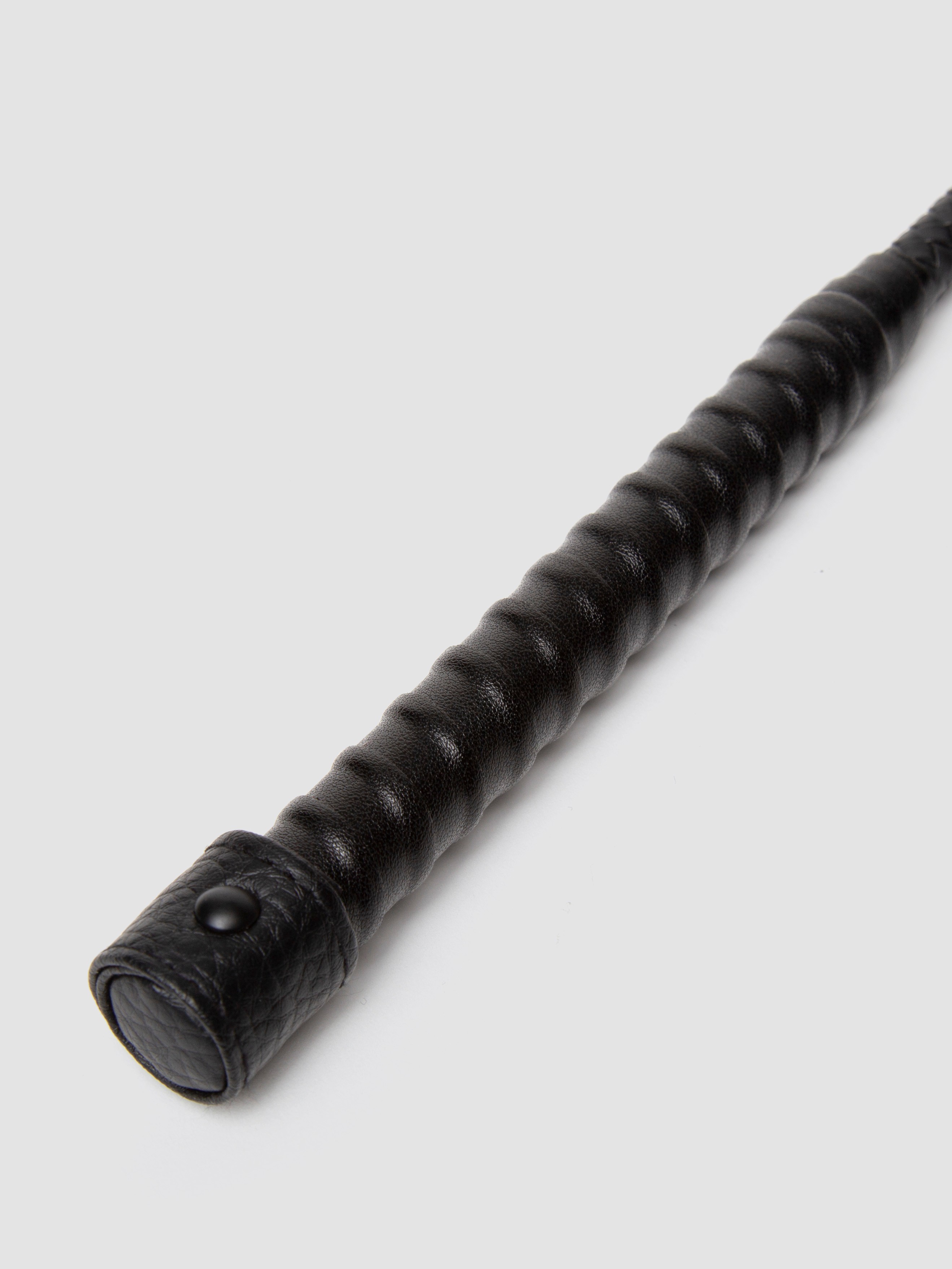 Bondage Boutique Faux Leather Rope Whip, Black, hi-res