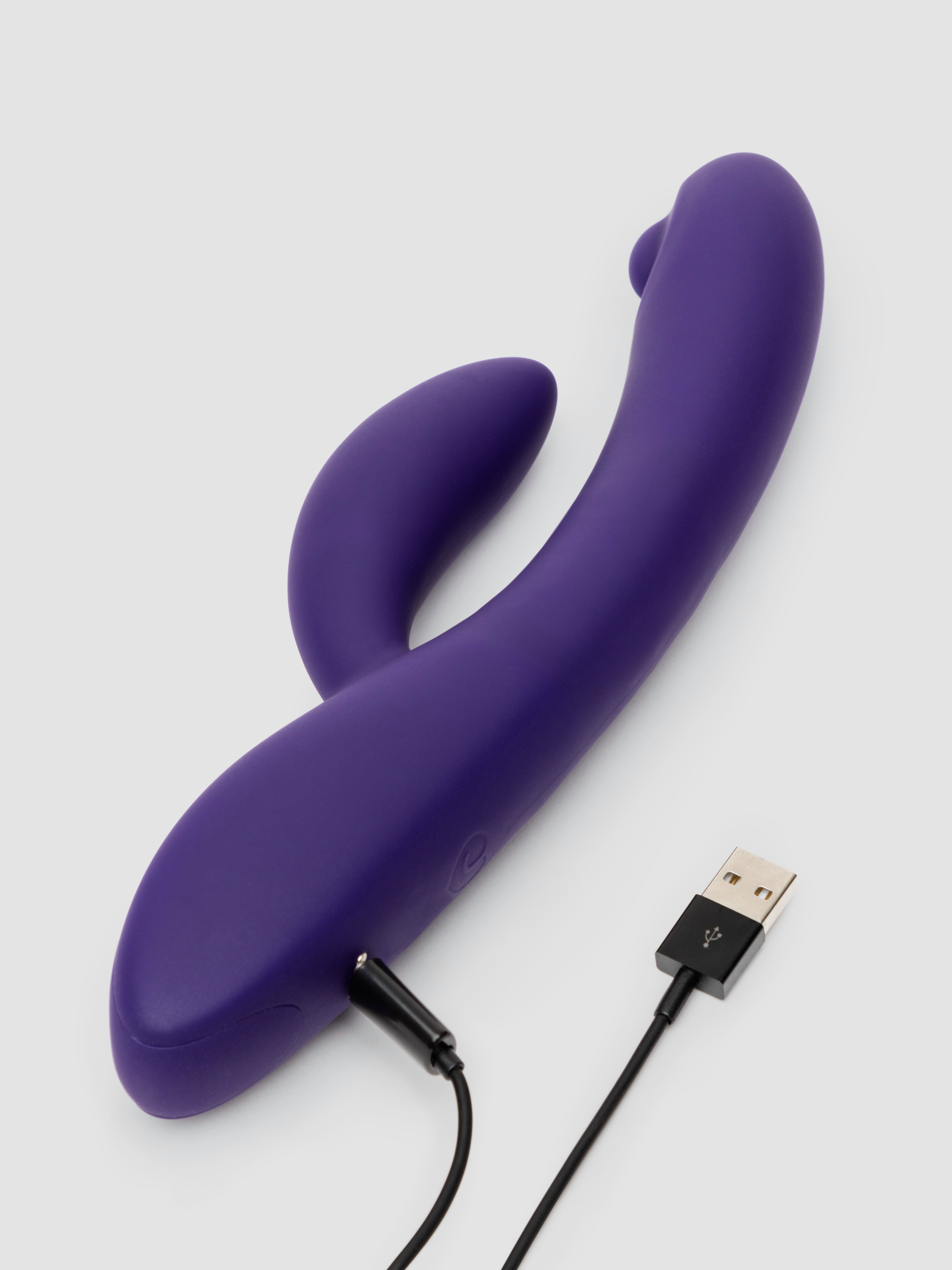 Lovehoney Dream Rabbit Pulsing Silicone Rechargeable Rabbit Vibrator, Purple, hi-res
