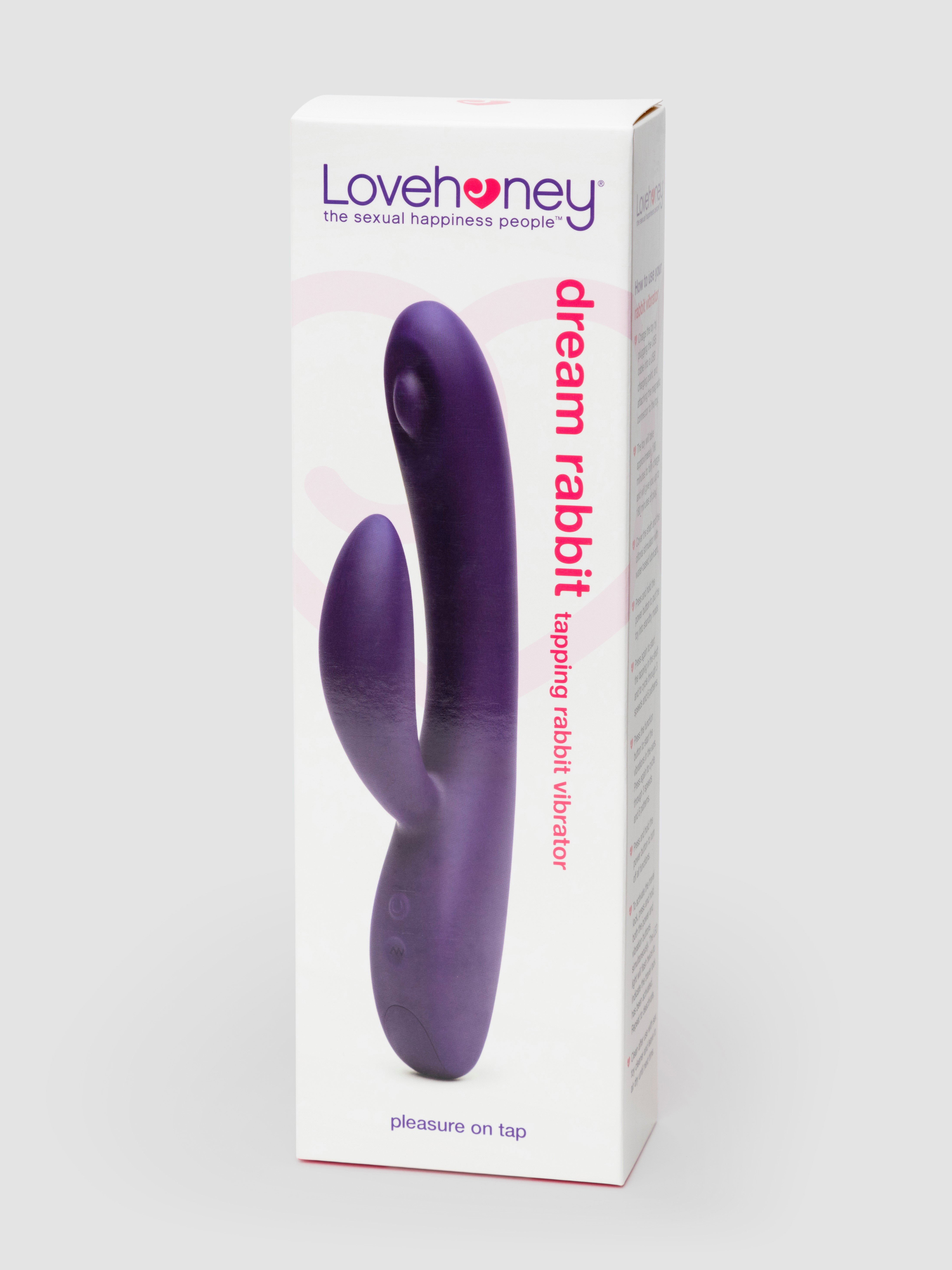 Lovehoney Dream Rabbit Pulsing Silicone Rechargeable Rabbit Vibrator, Purple, hi-res
