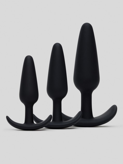 Lovehoney Rump Workout Silicone Butt Plug Training Set, Black, hi-res