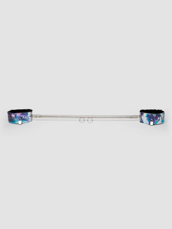 Bondage Boutique Cosmic Spreader Bar with Faux Leather Cuffs, Blue, hi-res