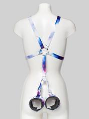Bondage Boutique Cosmic Body-Harness mit Hand- und Beinfesseln, Blau, hi-res