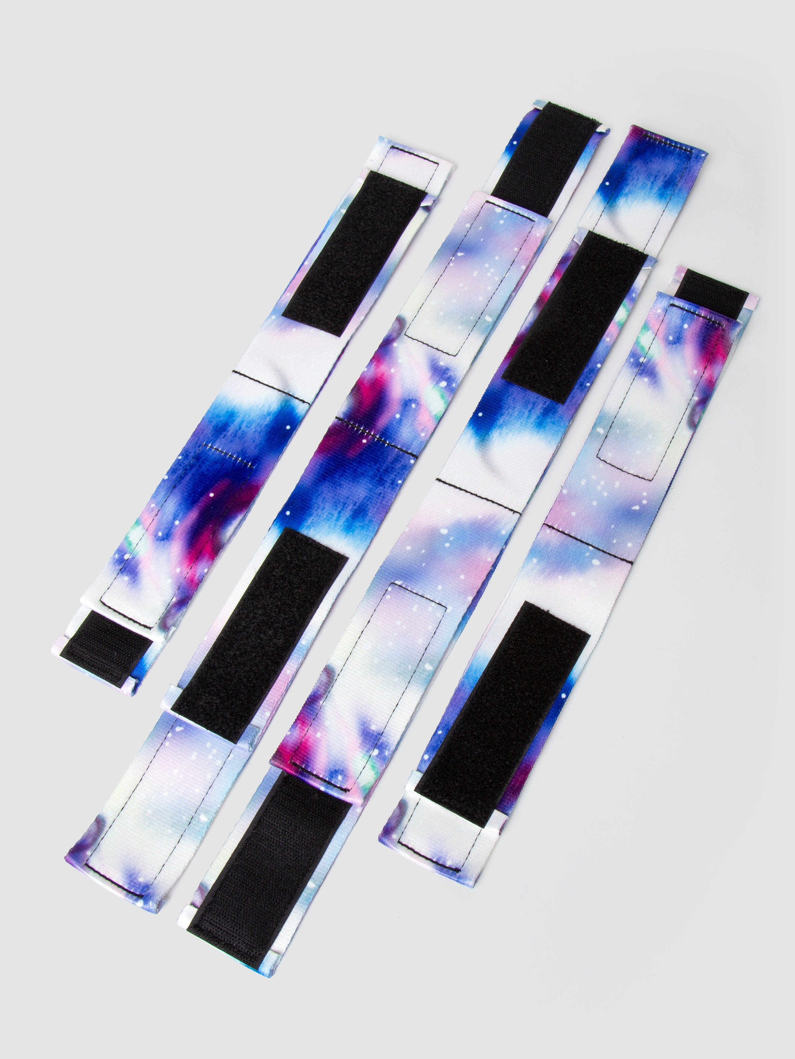 Bondage Boutique Cosmic Double Leg and Arm Restraint Set, Blue, hi-res