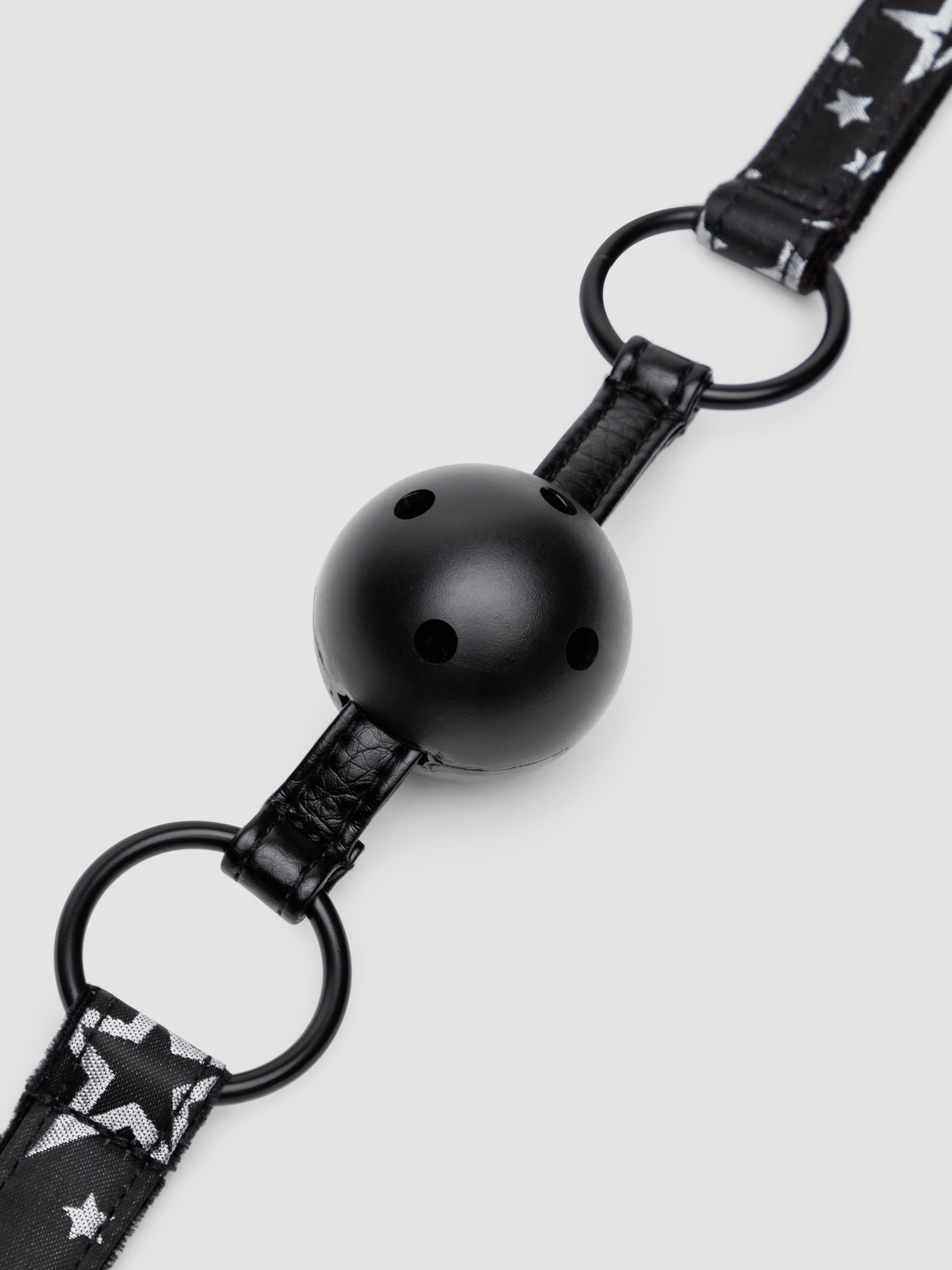 Bondage Boutique Stars Ball Gag, Black, hi-res