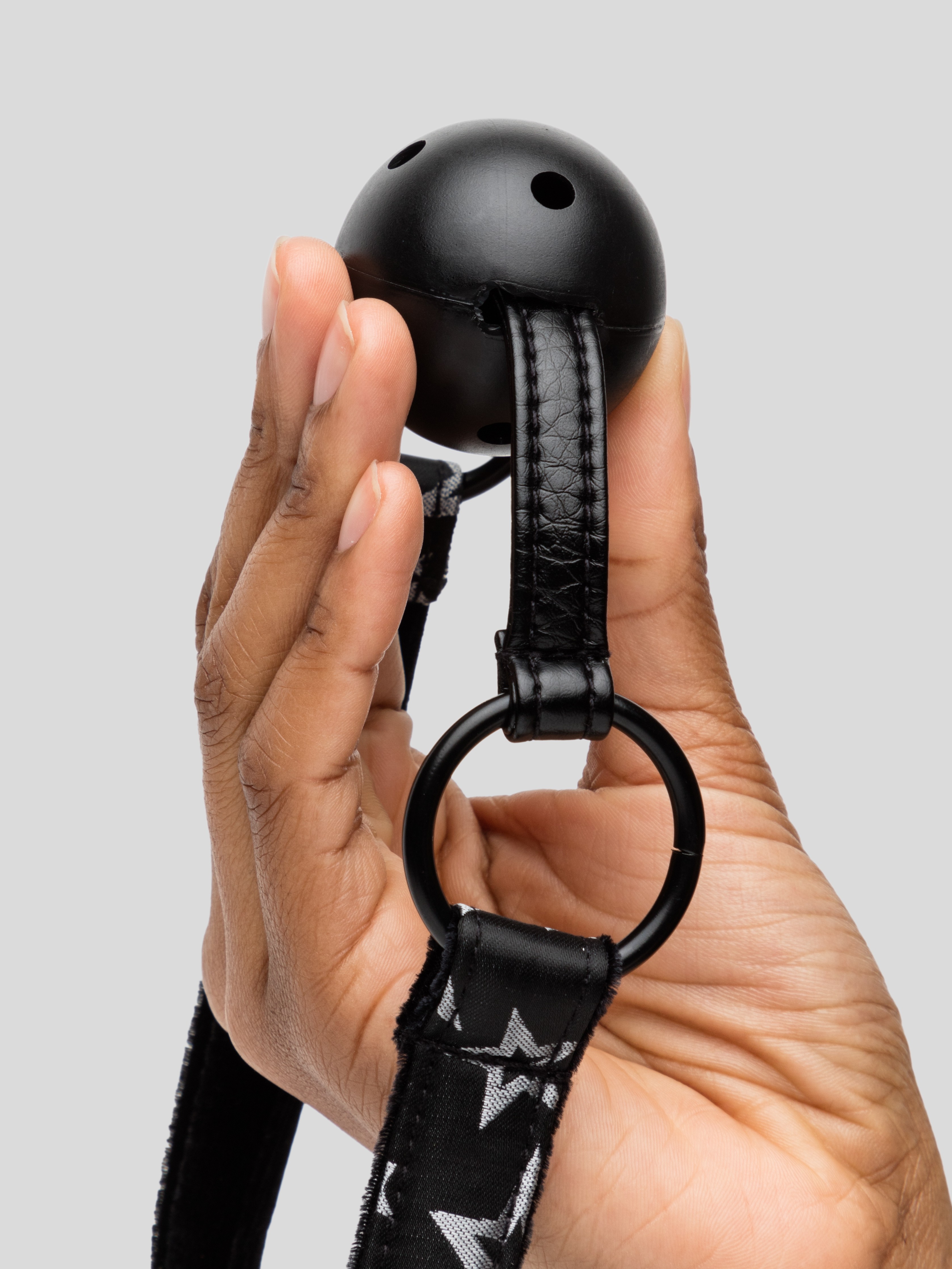 Bondage Boutique Stars Ball Gag, Black, hi-res