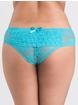 Lovehoney Crotchless Lace Ruffle-Back Knickers, Blue, hi-res