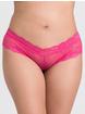 Lovehoney Criss-Cross Crotchless Knickers, Pink, hi-res