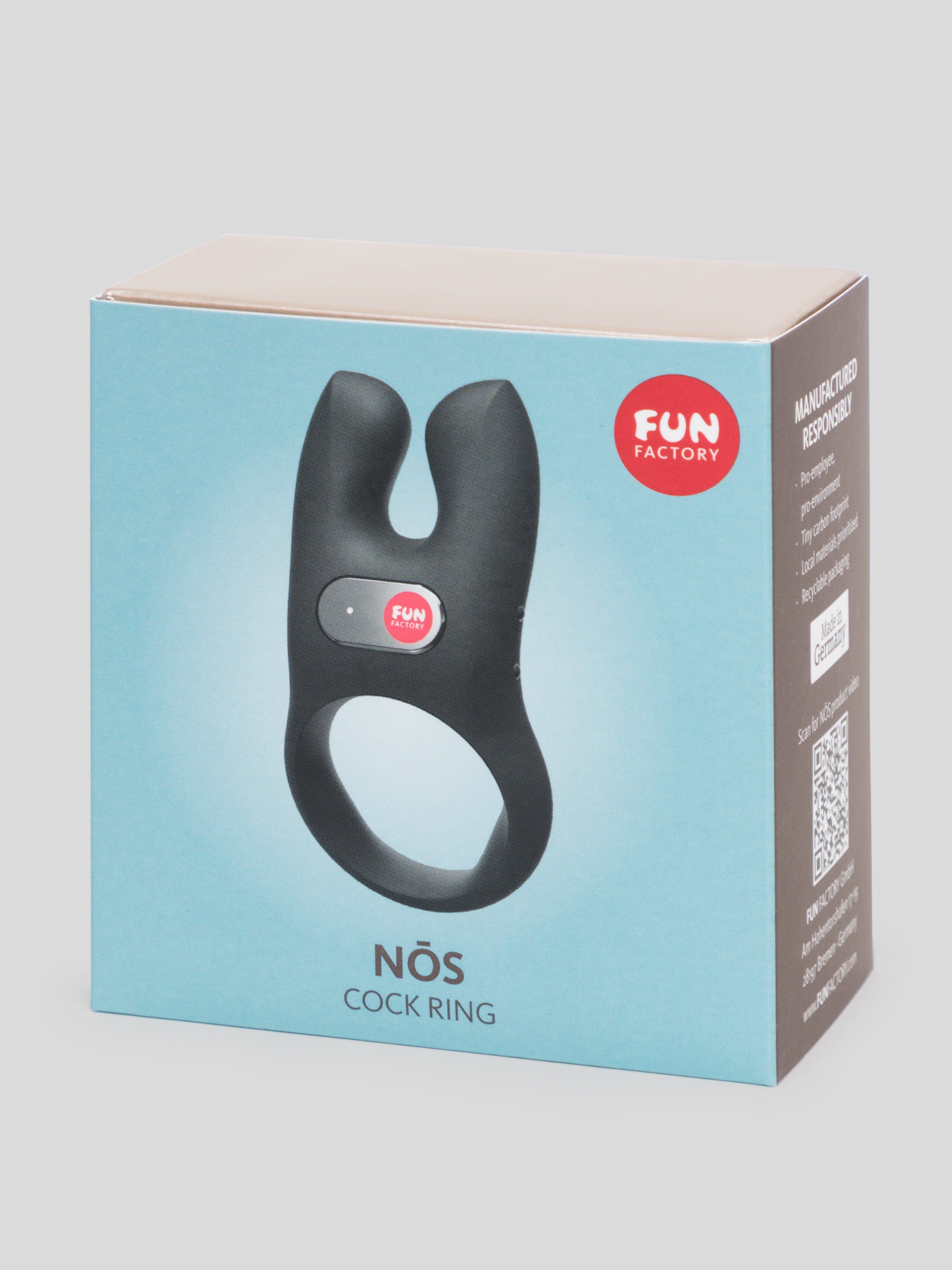 Fun Factory NOS Black Couple's Silicone Cock Ring, Black, hi-res