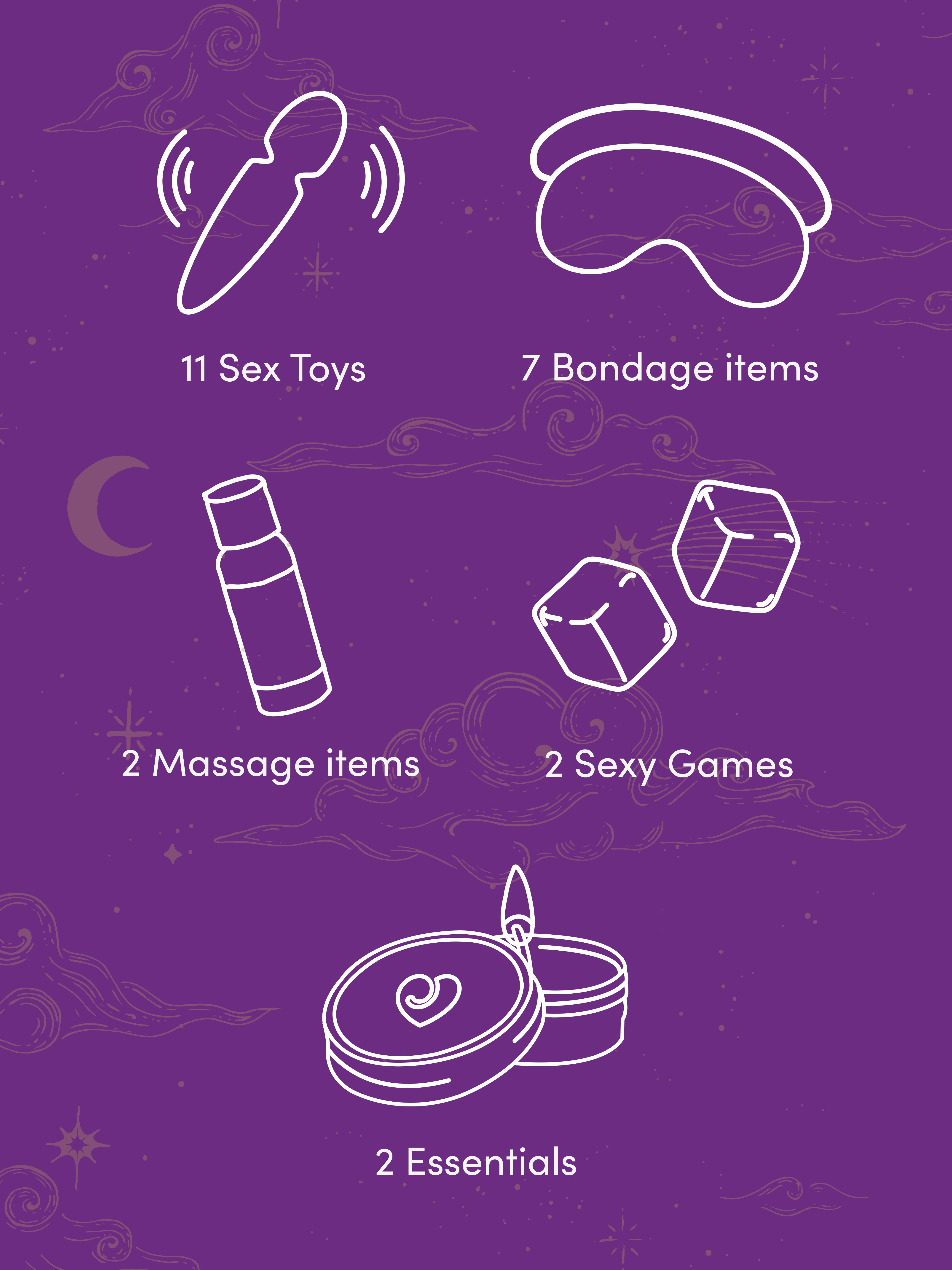 Lovehoney X Womanizer Couple&rsquo;s Sex Toy Advent Calendar , Purple, hi-res