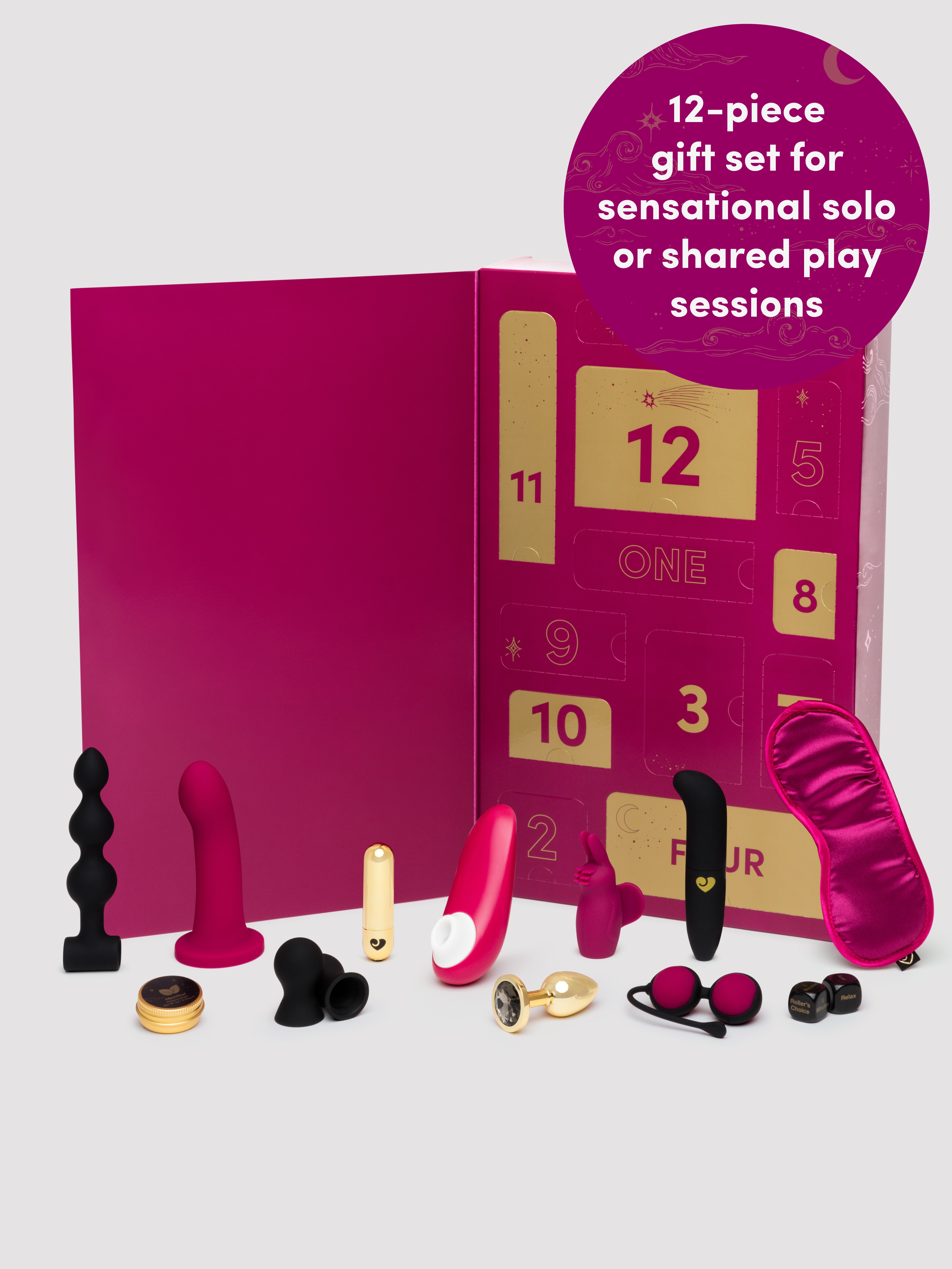 Lovehoney X Womanizer 12 Days of Play Sex Toy Advent Calendar, Pink, hi-res